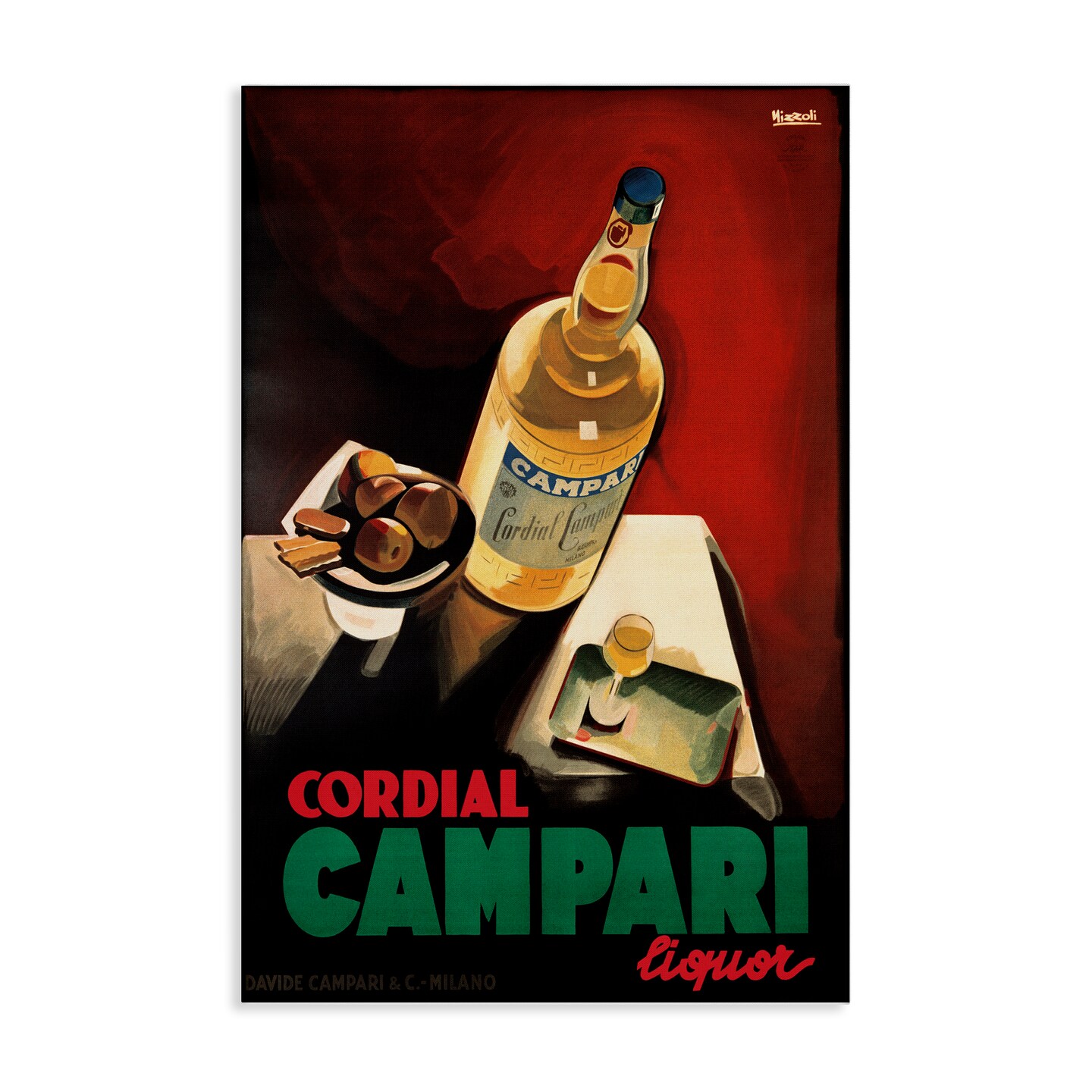 Stupell Industries Vintage Campari Wine Canvas Design by Marcus Jules