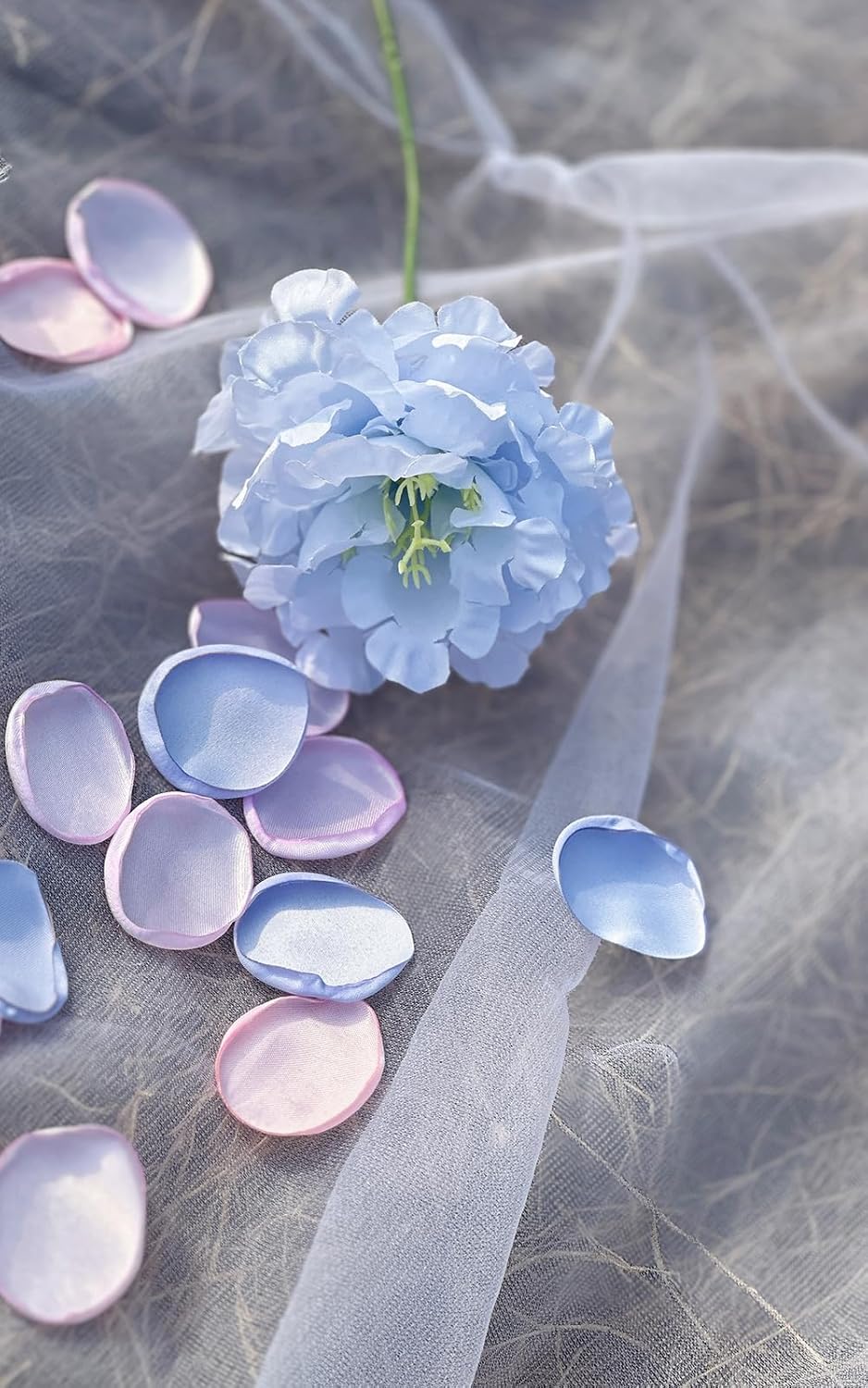 350pcs Silk Pink Purple Blue Rose Bridal Shower Confetti,Wedding Pink Petal Decorations,Flower Girl Wedding Birthday Party Decorations