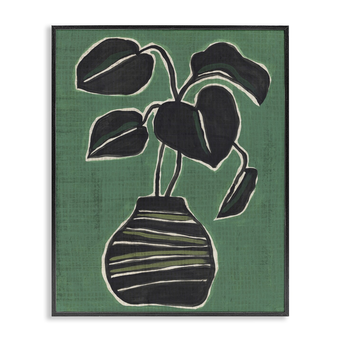 Stupell Industries Green Hued House Plant Framed Giclee Design by June Erica Vess