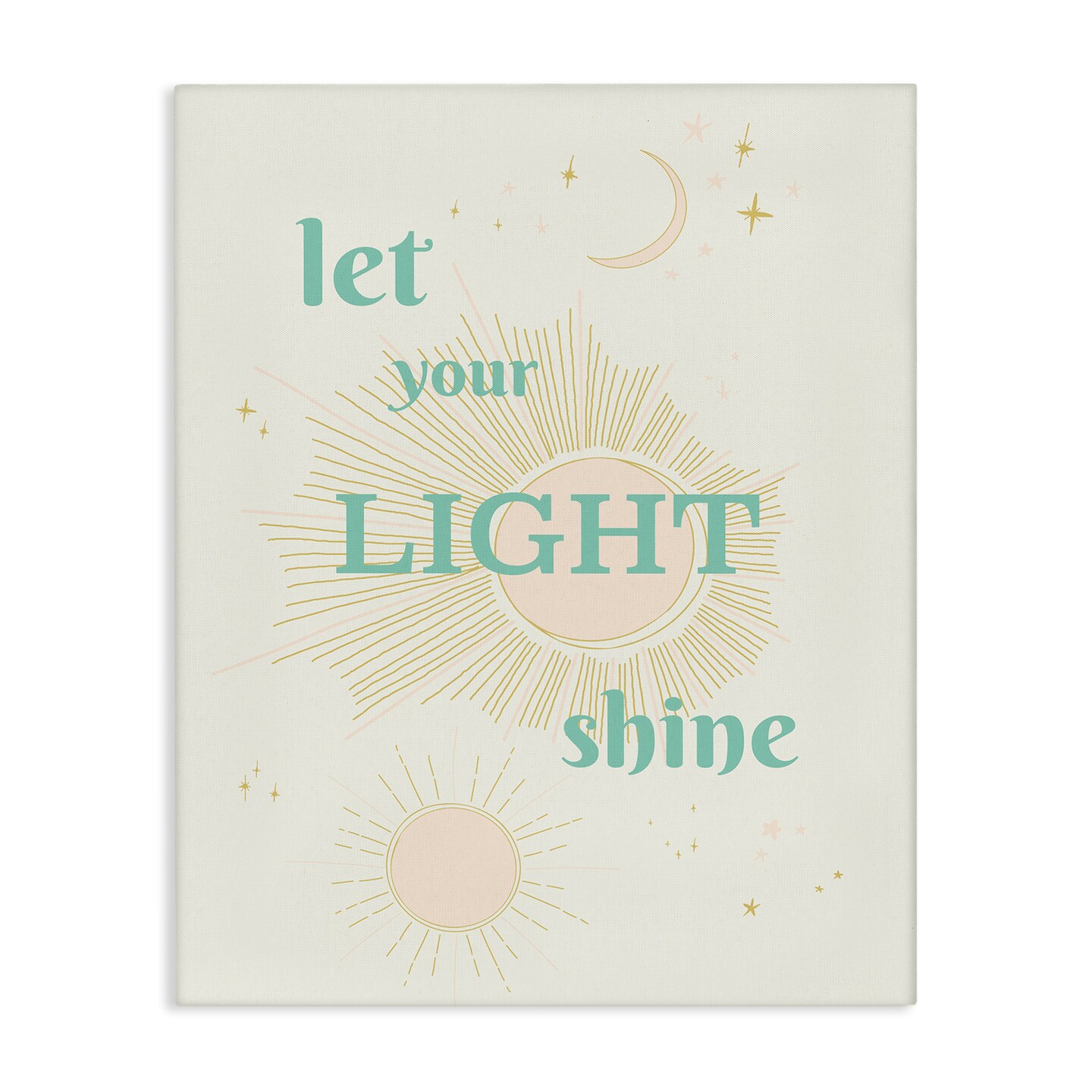 Stupell Industries Let Your Light Shine Canvas Design by Sweet Melody Designs