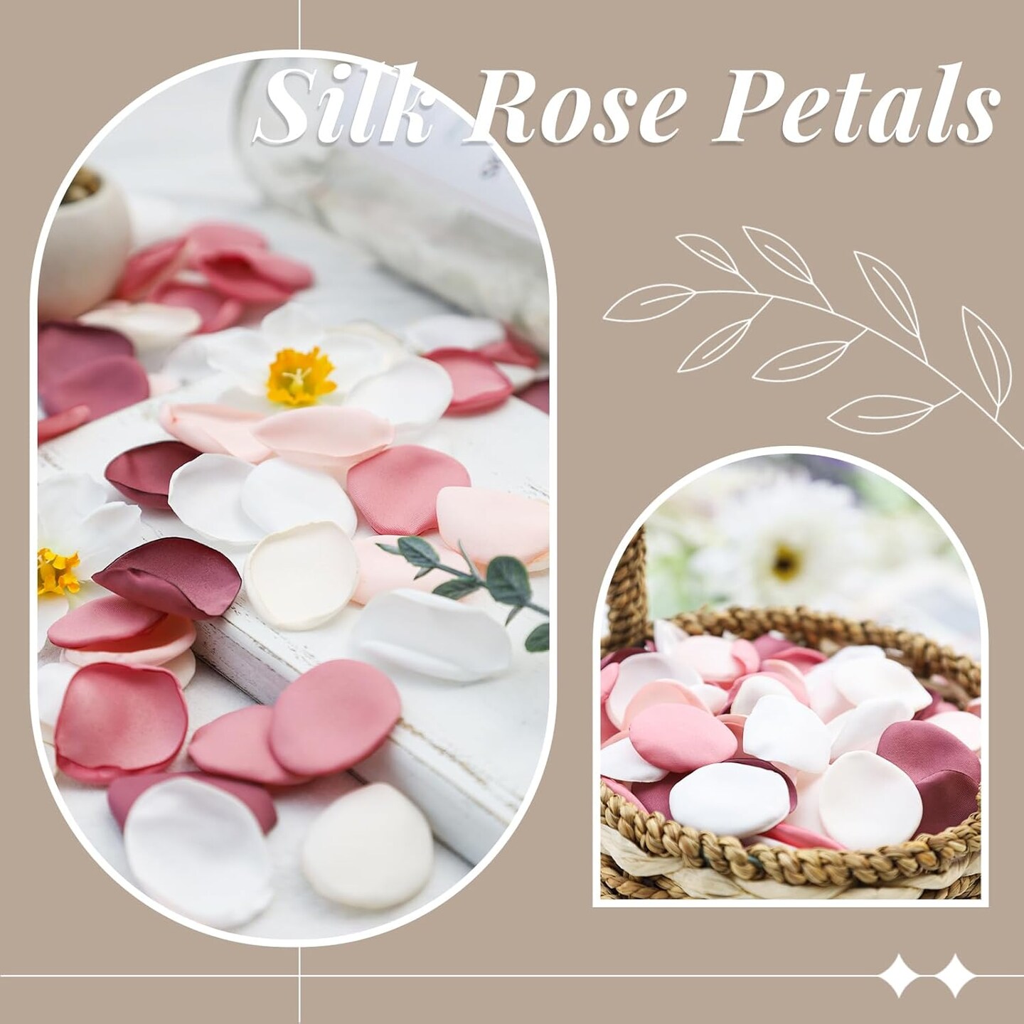 300pcs Artificial Flowers Silk Fake Pink Rose Petals Flower Girl Scatter Pedals for Aisle Centerpieces Table Confetti Party