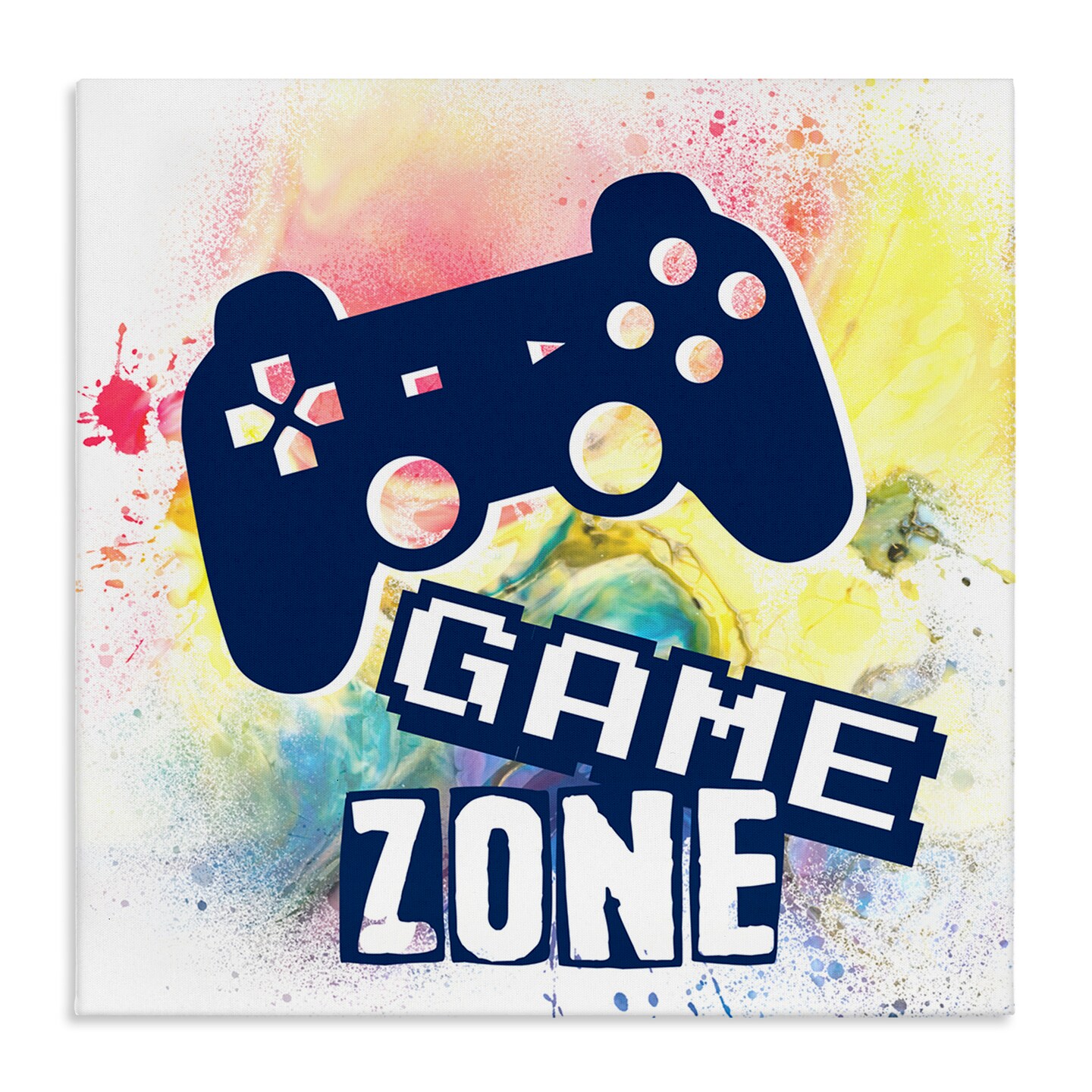 Stupell Industries Game Zone on Modern Splatter Canvas Design by Marcus Prime