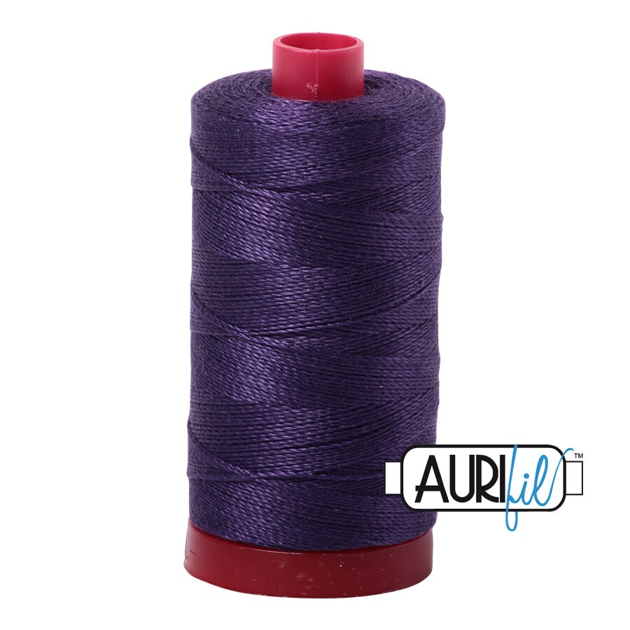 Dark Dusty Grape (2581) | 12wt Large Spool (325M / 356Y) | Aurifil Thread