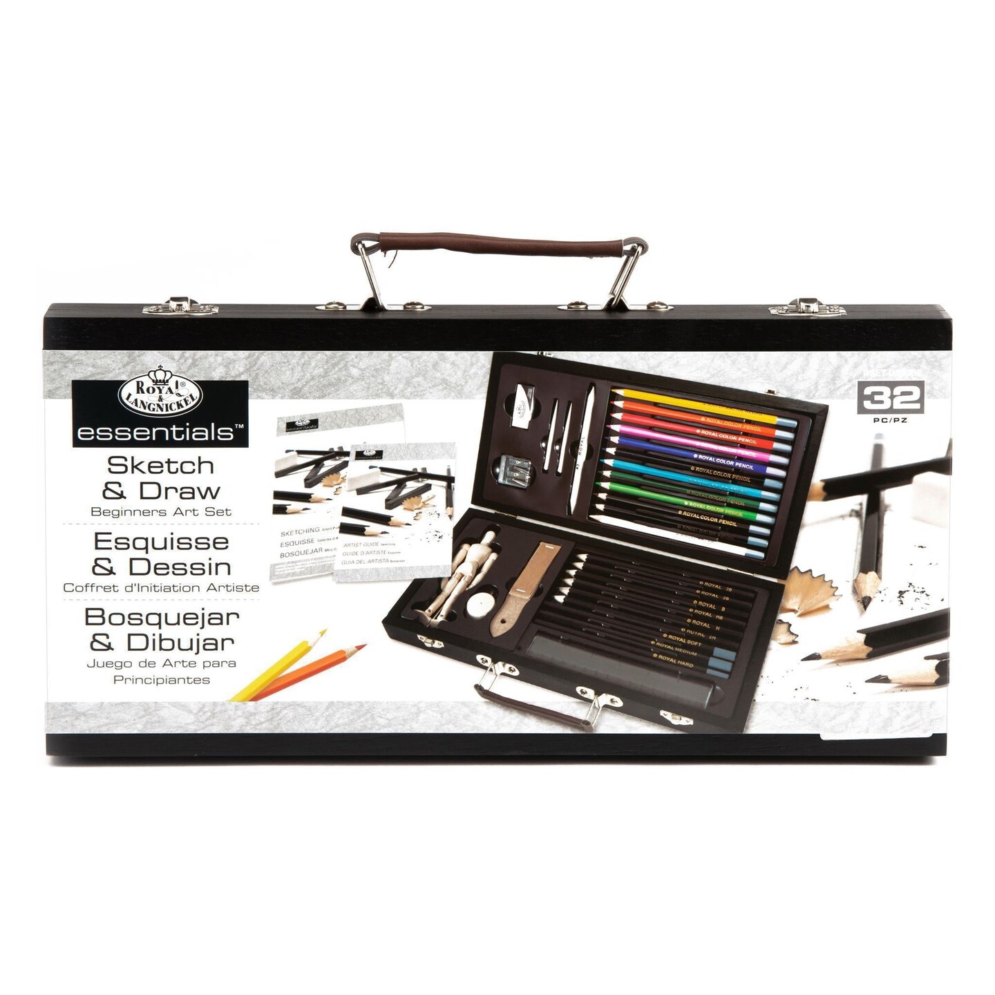 RSET-DS3000 | Essentials&#x2122; 32pc Sketching &#x26; Drawing Travel Art Set