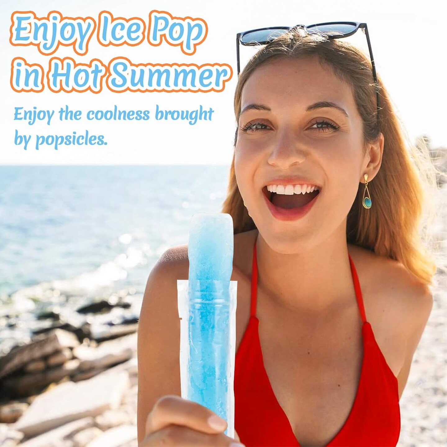 100 Popsicle Bags Sealable BPA-free - 230ml Yogurt Popsicle Tubes Homemade bolsitas para bolis de hielo Ice Candy Plastic Bags Disposable Juice Alcohol Liquor Smoothie Lolly Pop Mold Kid Party