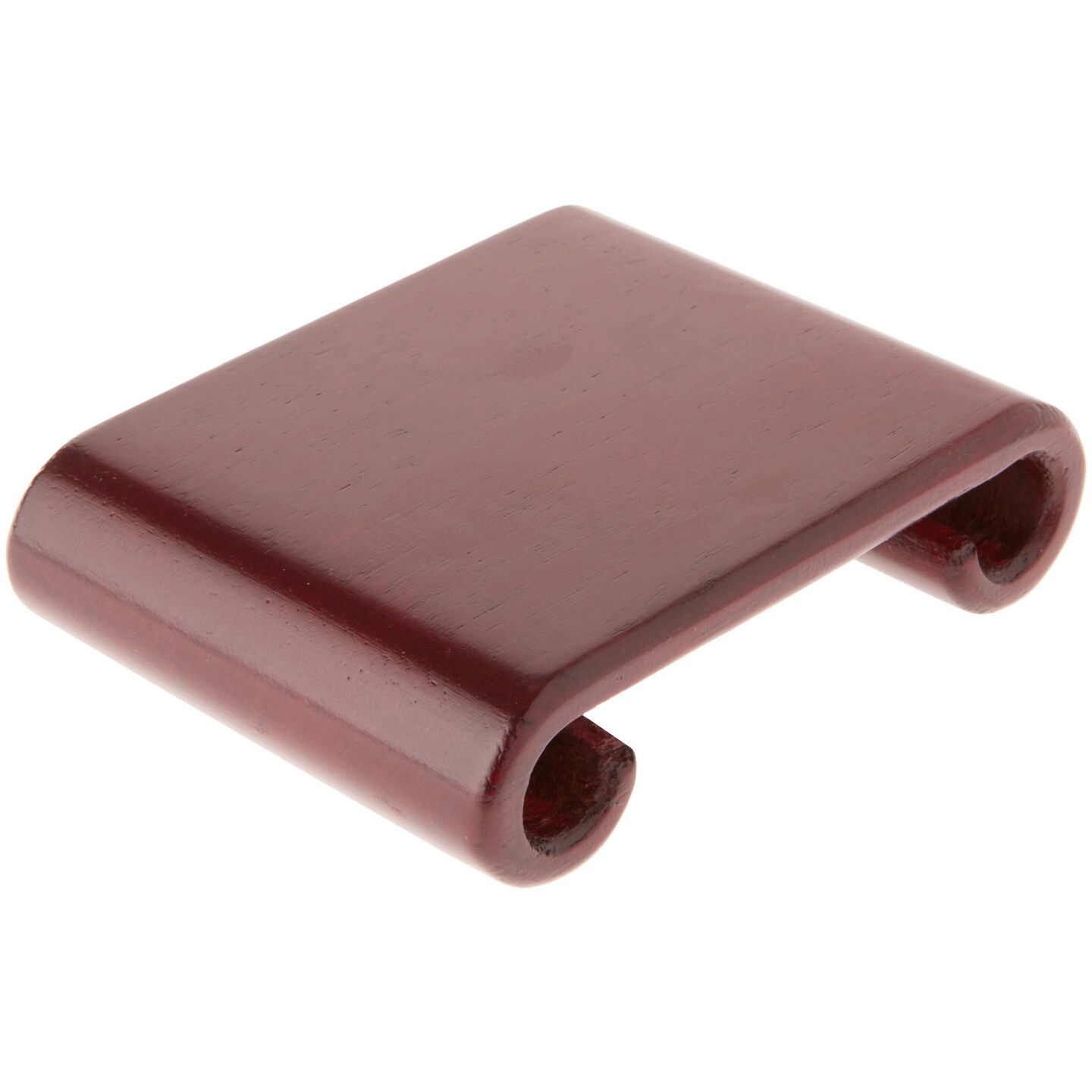 Plymor Red Scroll Wood Veneer Footed Display Base, 4&#x22; W x 3&#x22; D x 1&#x22; H (3.25&#x22; x 2.875&#x22; Display Area)