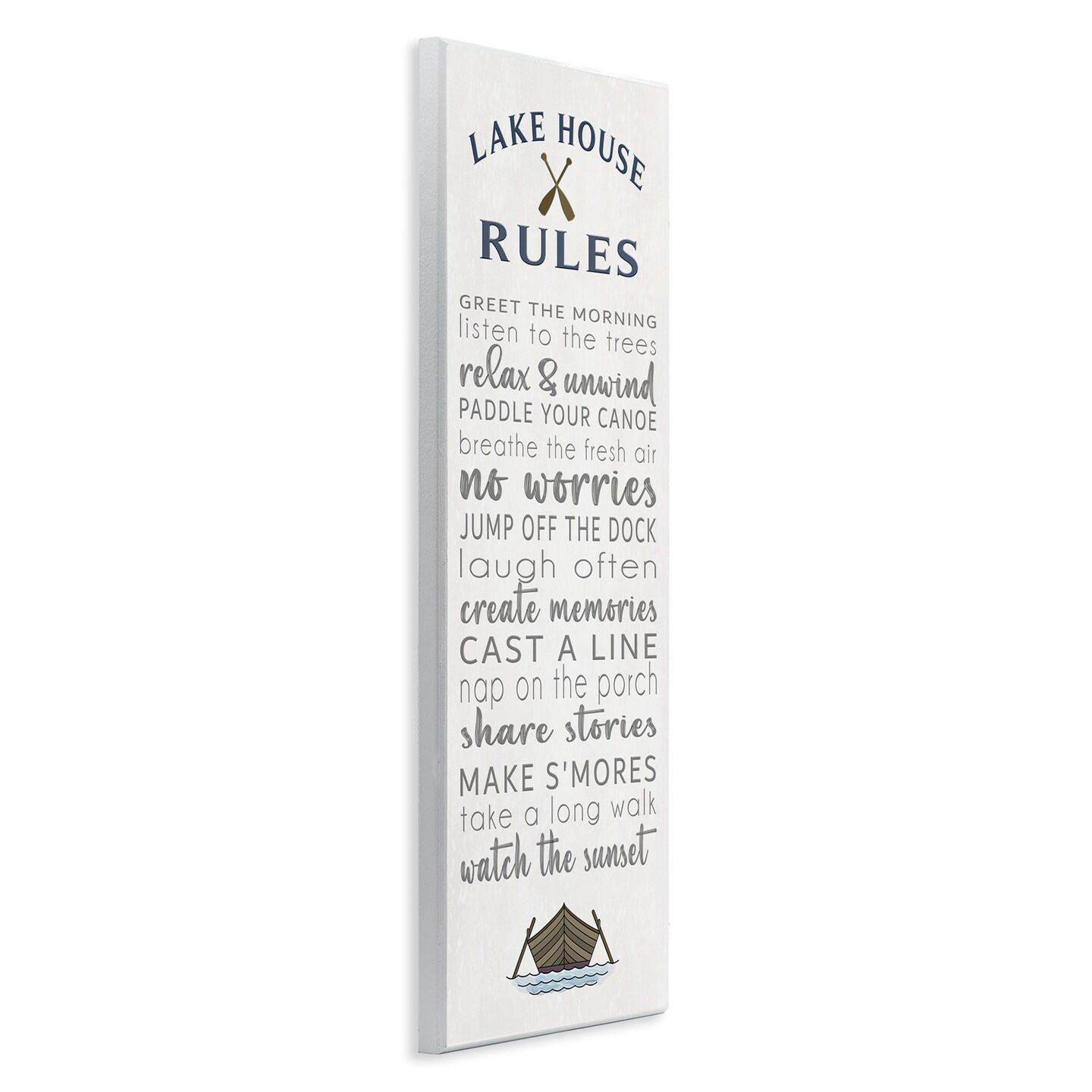 Stupell Industries Fun Lake House Rules Wall Plaque Design by Seven Trees Design