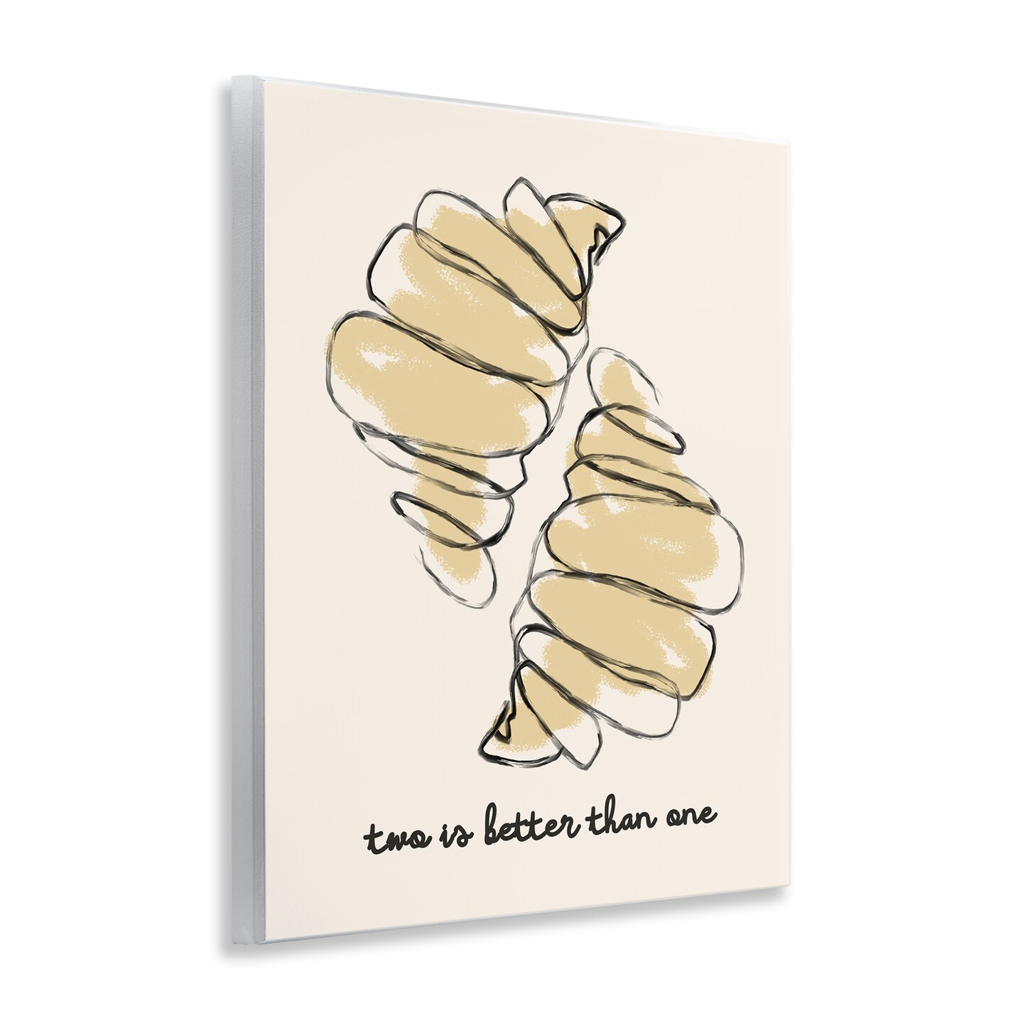 Stupell Industries Croissants with French Phrase Wall Plaque Design by Lil' Rue