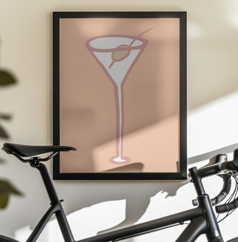 Olive In Glass Peach Fuzz Poster - Pictufy Studio 24x36 Black Framed Art | Home or Office Art