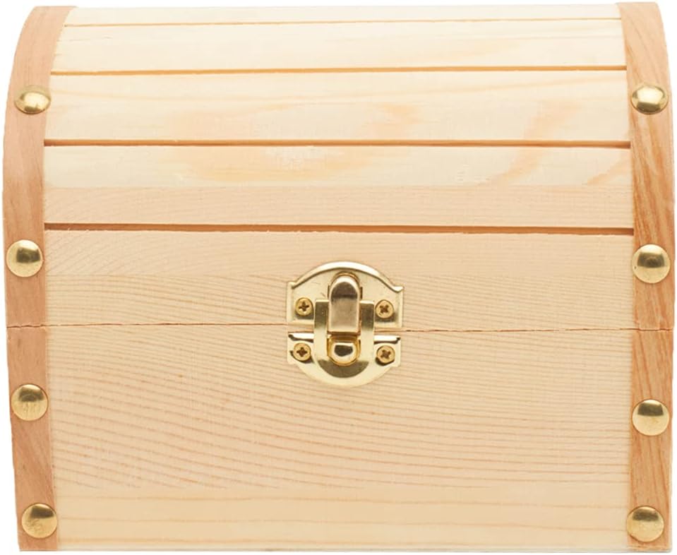 14" x 10" x 6.5"- Large Wooden Box with Hinged Lid - Unfinished Wood Box - Pine Wood Boxes for Crafts - Wooden Storage Box - DIY Memory Box - Wooden Keepsake Box