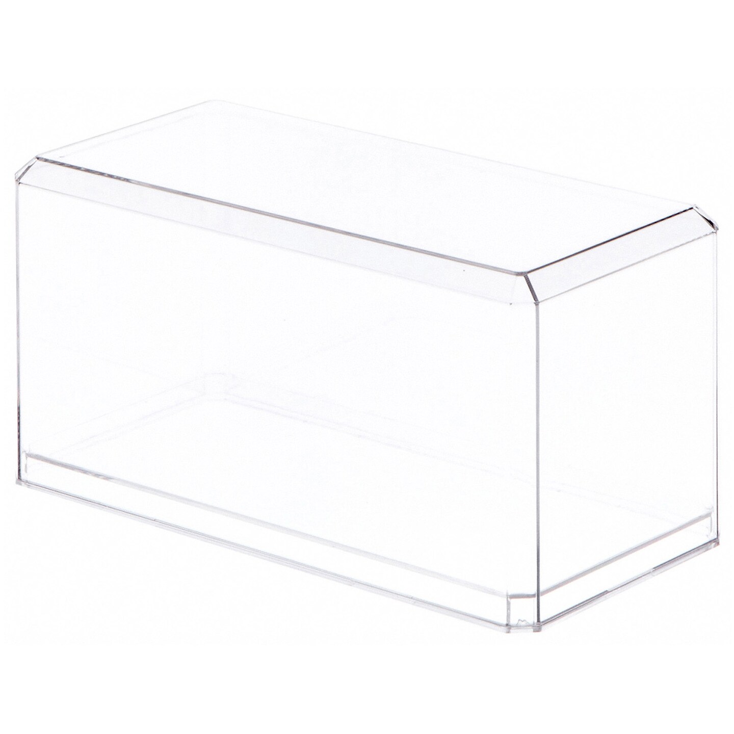 Pioneer Plastics 094C Clear Plastic Beveled Edge Display Case, 4.375" W x 4.125" D x 9" H (For 8 inch dolls) (Mailer Box)