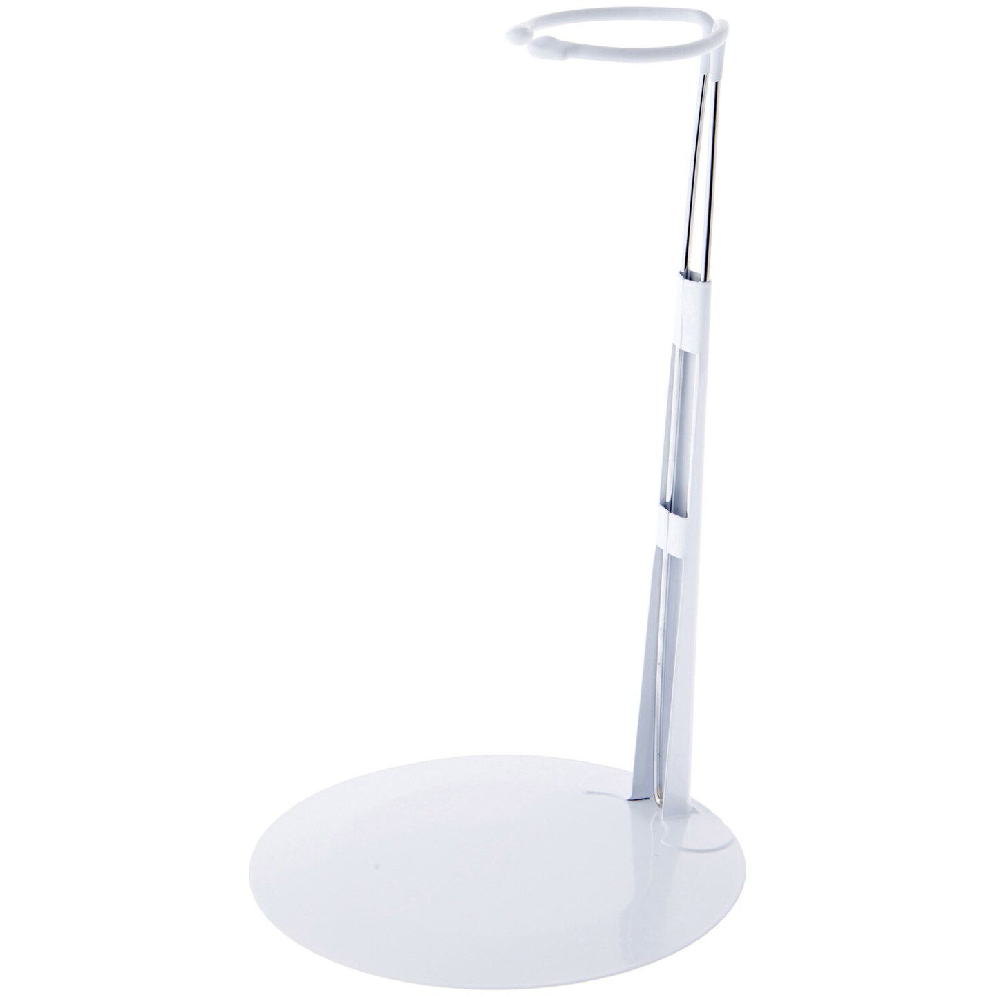 Bard&#x27;s 794W White Adjustable Doll Stand, fits 18 to 21 inch Dolls, waist width adjusts from 1.875 to 3 inches
