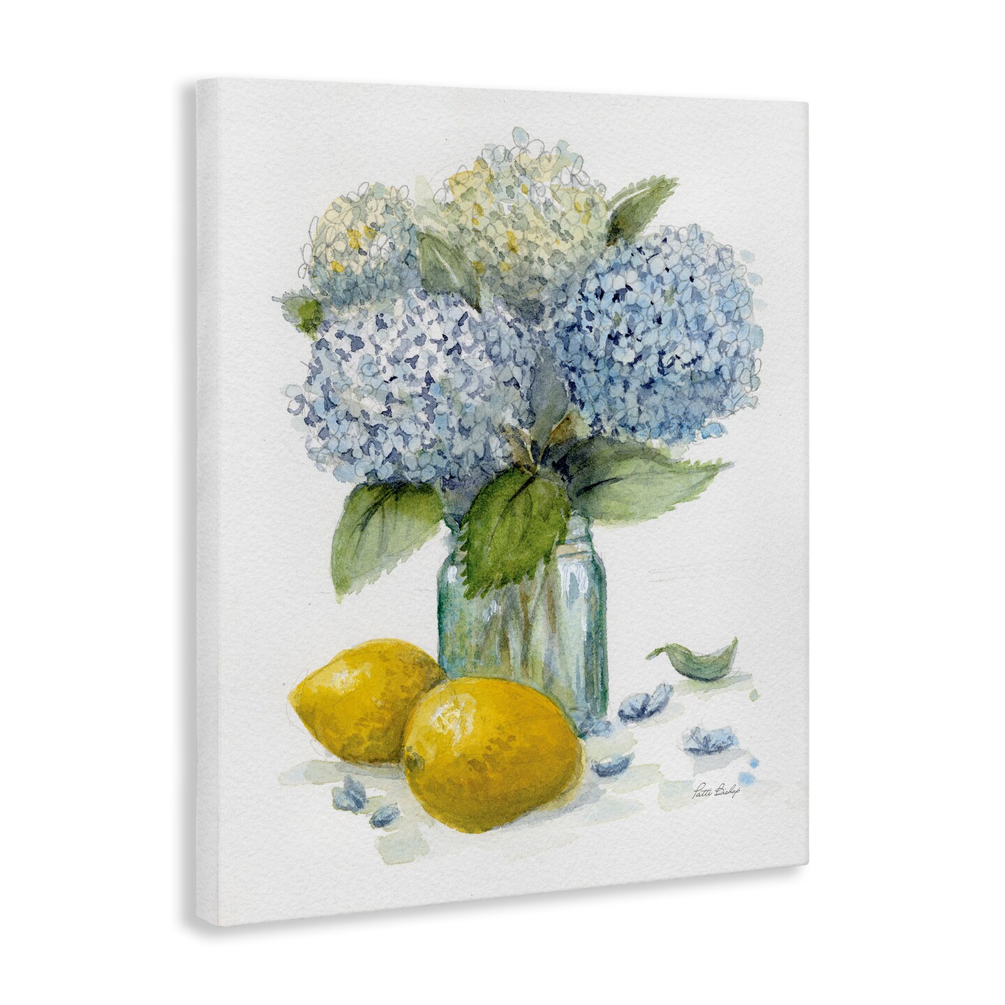 Stupell Industries Hydrangeas & Lemons Vase Canvas Design by Patti Bishop