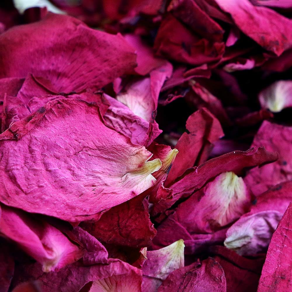 150 Grams/ 5.3 OZ Natural Real Red Rose Flower Petals Dried Rose Petal for Wedding Decoration Bath Foot Bath Wedding Confetti Crafts