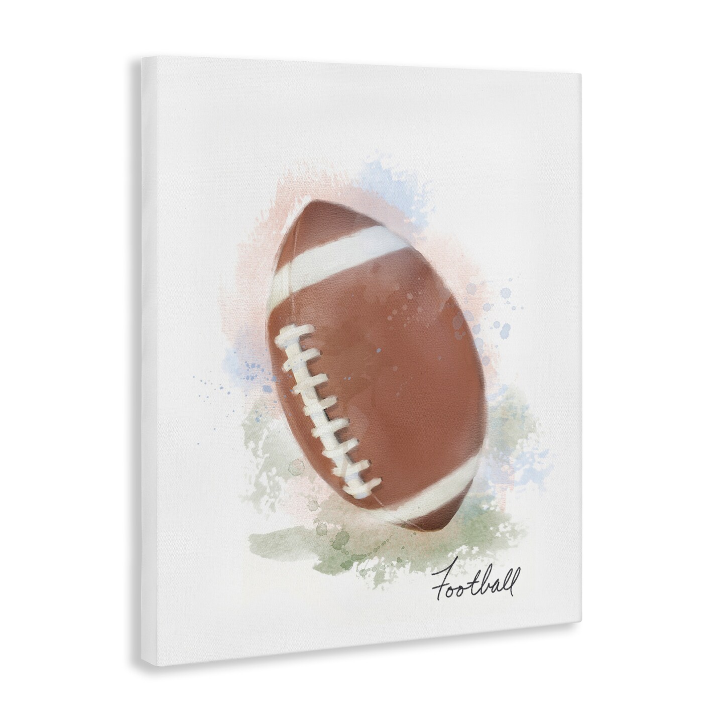 Stupell Industries Soft Pastel Football Canvas Design by Matthew Piotrowicz