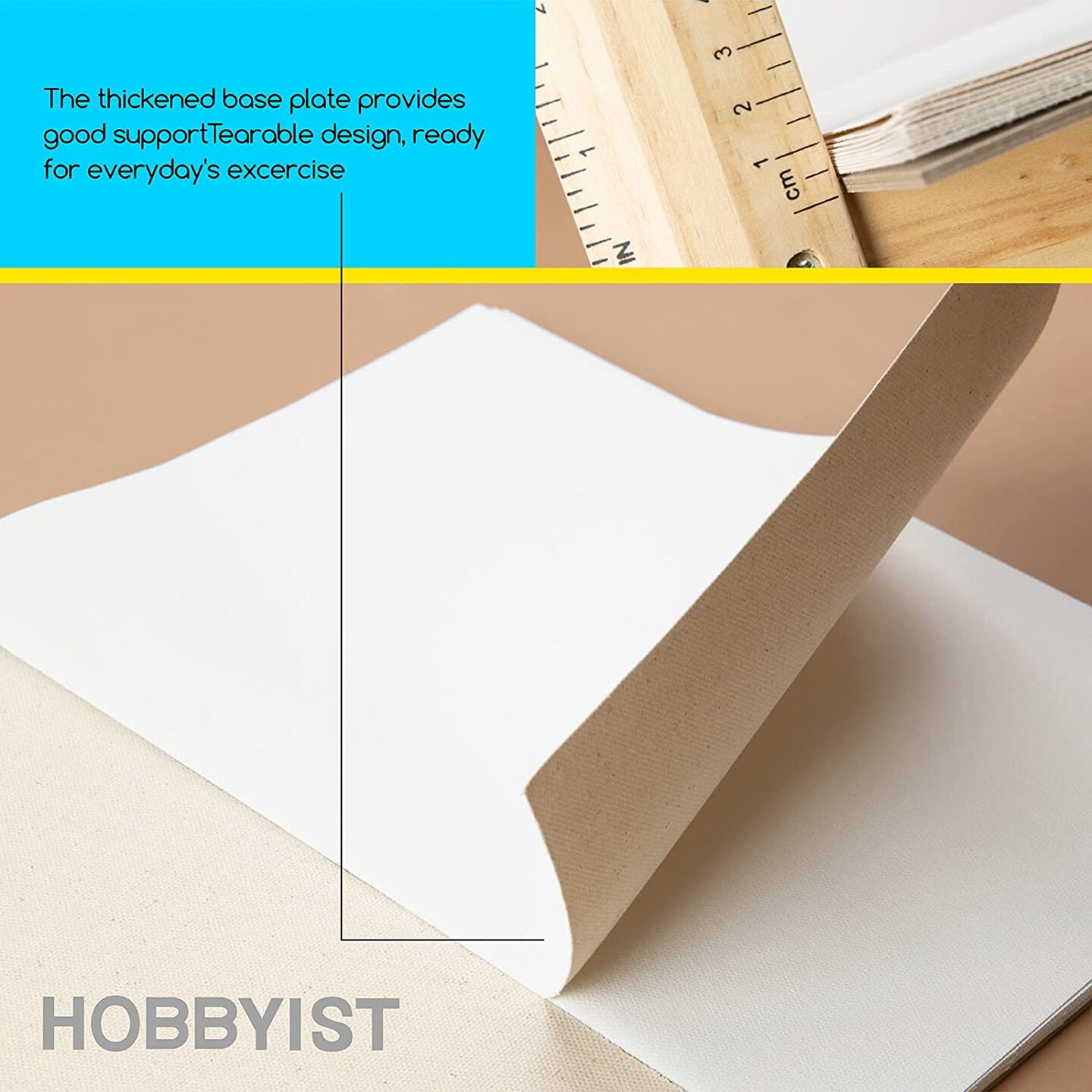 MEEDEN Canvas Paper Pad 9x12'': 20 Sheets 8 Ounce Triple Primed 100% Cotton Acid-Free - Canvas Paper for Oil and Acrylic Painting