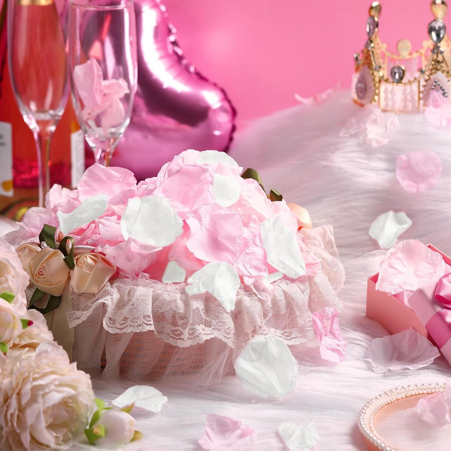 200 Pcs Real Dried Rose Petals for Wedding Flower to Throw