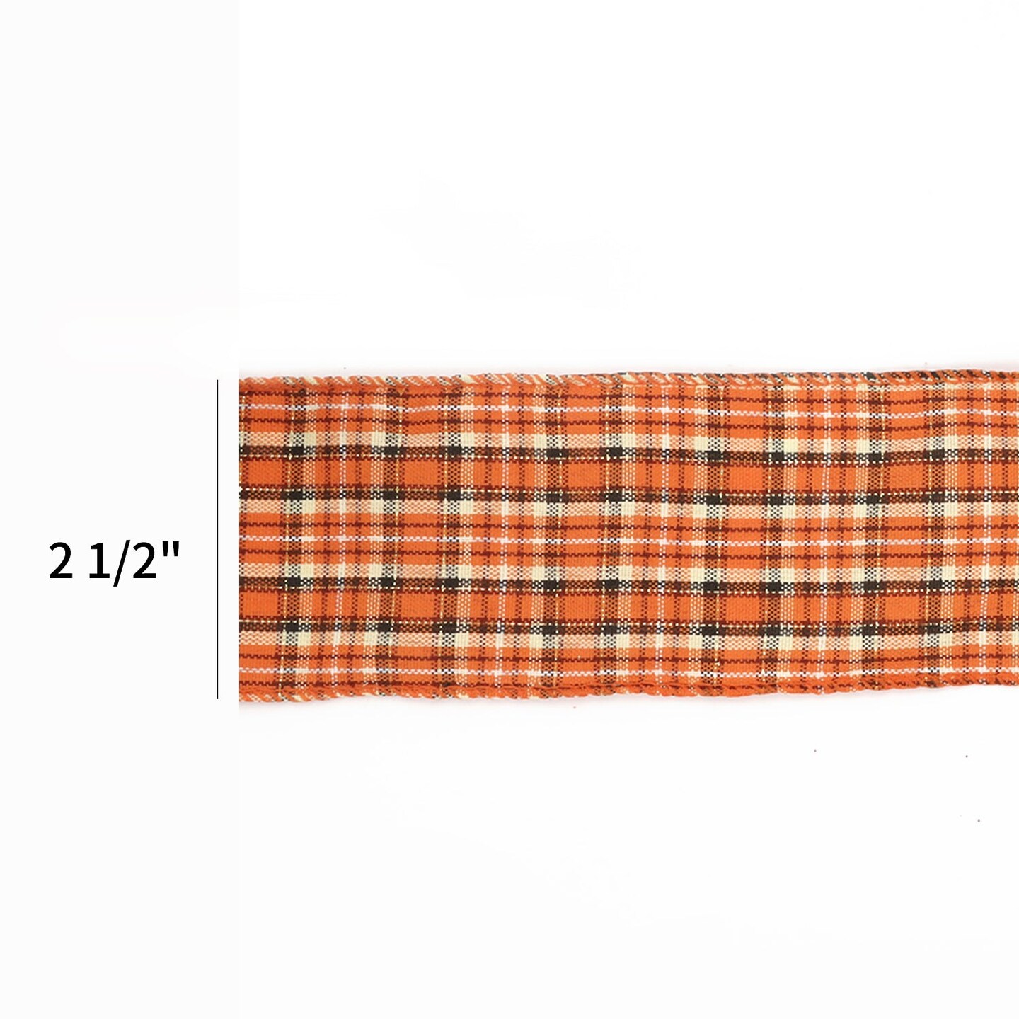 LaRibbons 2 1/2" Wired Ribbon | "Harvest Plaid" Rust/Multi | 10 Yard Roll