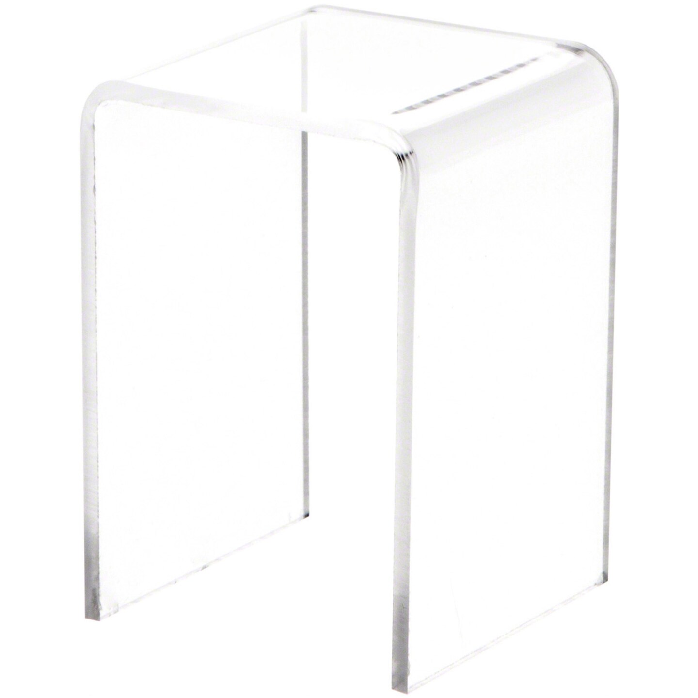 Plymor Clear Acrylic Vertical Square Display Riser, 3&#x22; H x 2&#x22; W x 2&#x22; D (3/32&#x22; thick)