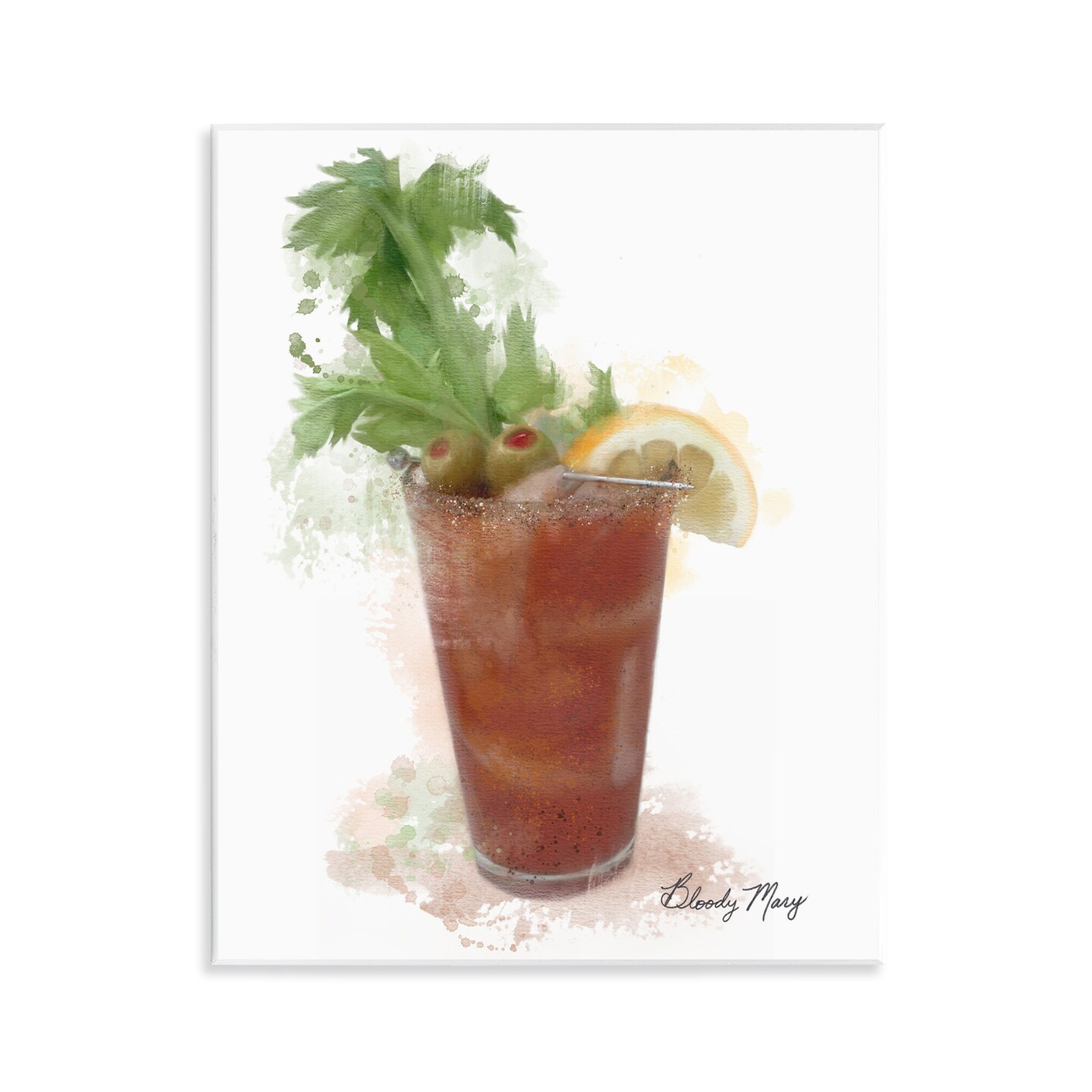 Stupell Industries Modern Bloody Mary Wall Plaque Design by Matthew Piotrowicz