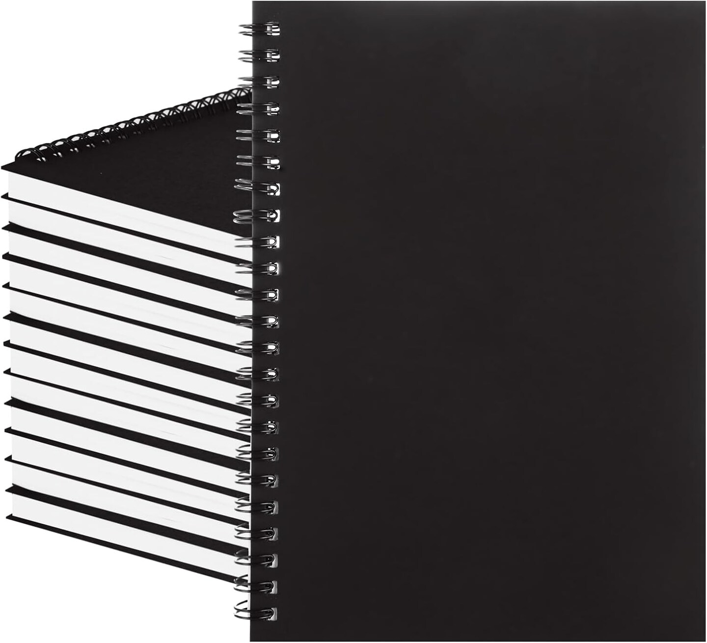 24 Pack Black A5 Spiral Notebook, 8.2 x 5.7 Inch 60 Pages Hardcover Spiral Lined Notebook Journal, Lined Travel Bulk Writing Paper Notebook for School Business Office Supplies