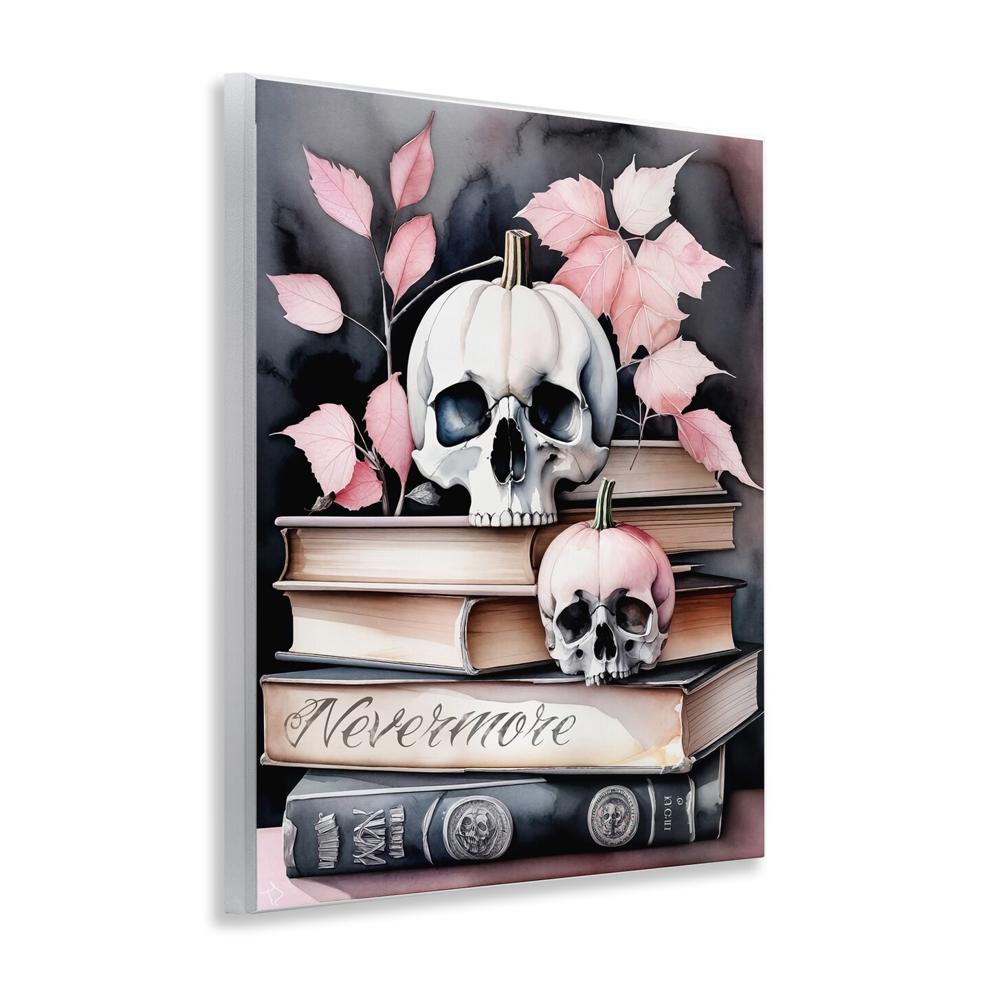 Stupell Industries Spooky Skull Book Stack Wall Plaque Design by Tabz Jones