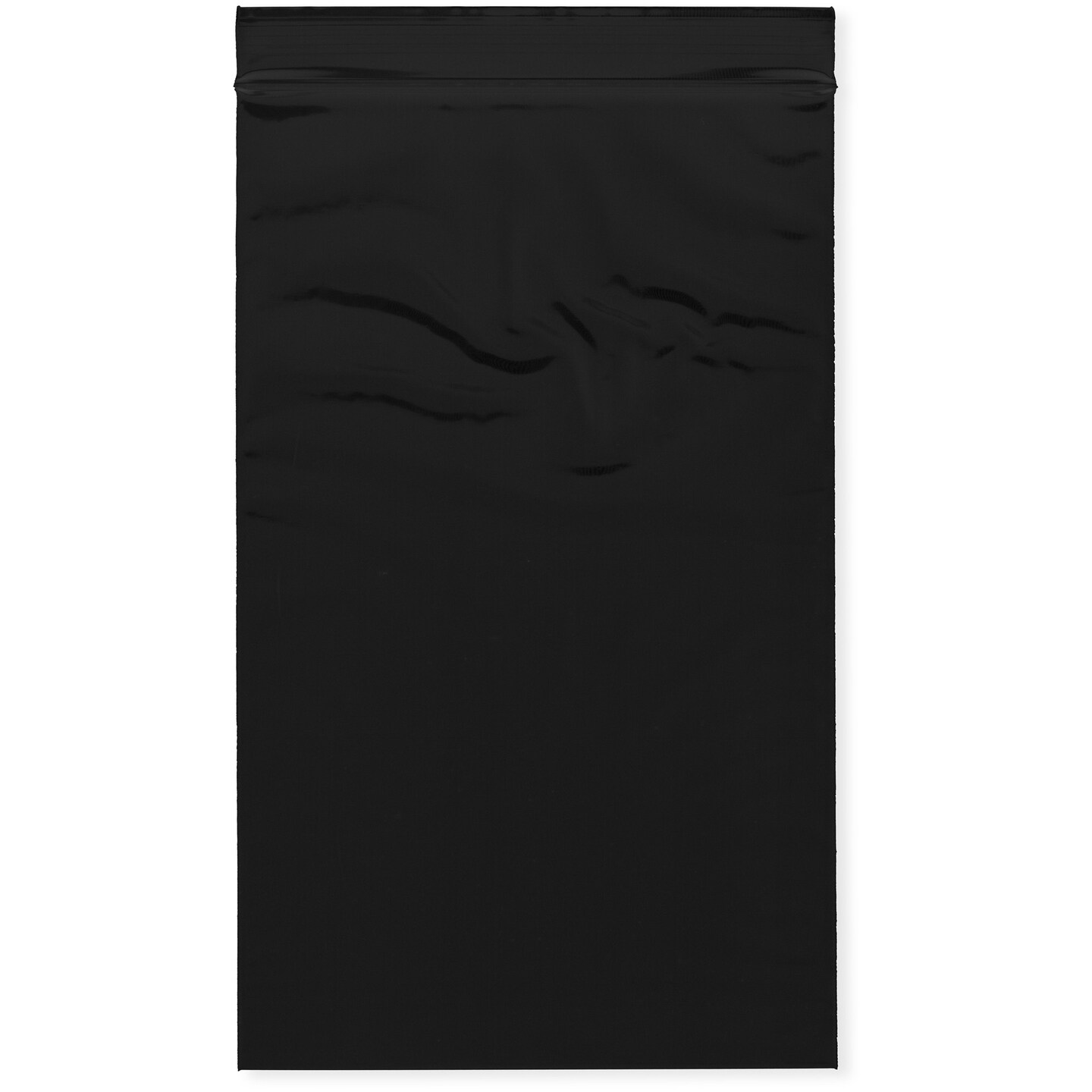 Plymor 5&#x22; x 8&#x22;, Black 2 Mil Zipper Reclosable Plastic Bags