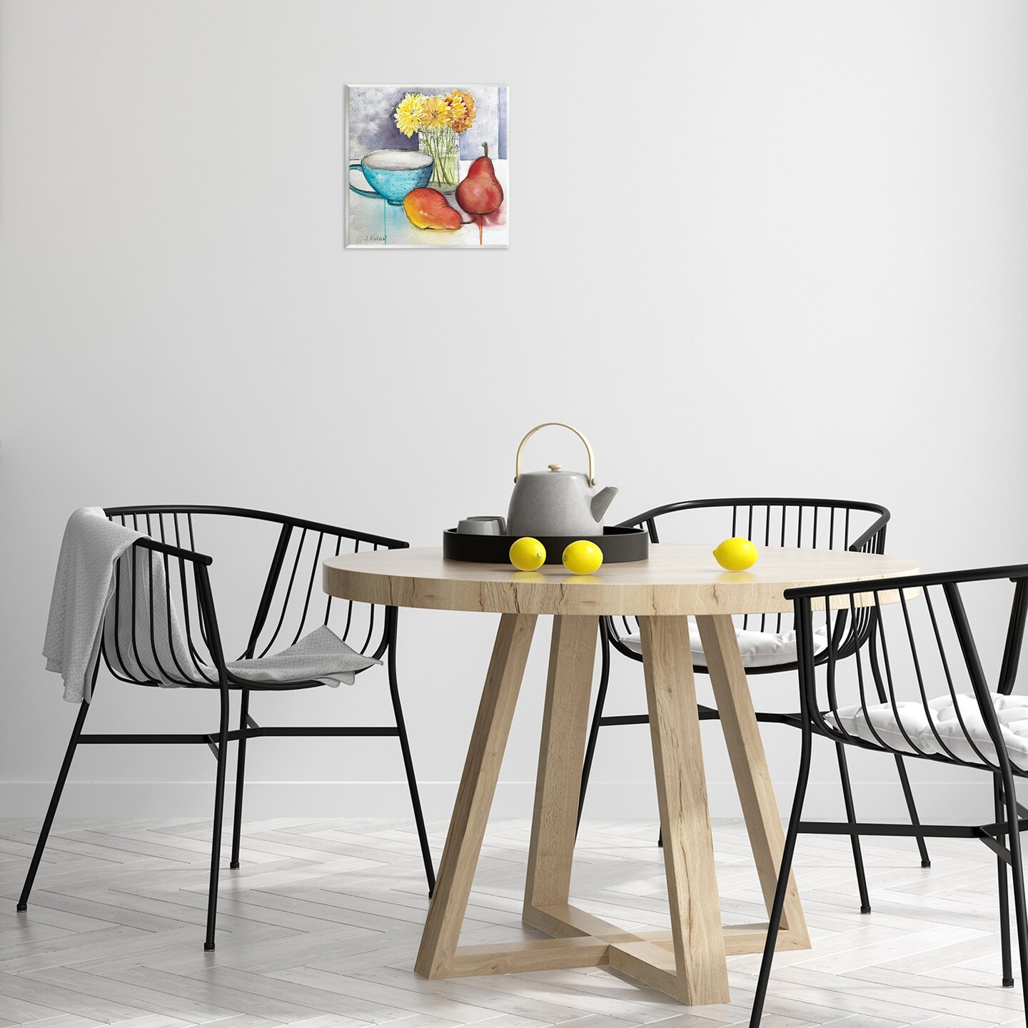 Stupell Industries Modern Kitchen Teacup & Fruit Wall Plaque Design by Stephanie Fielden