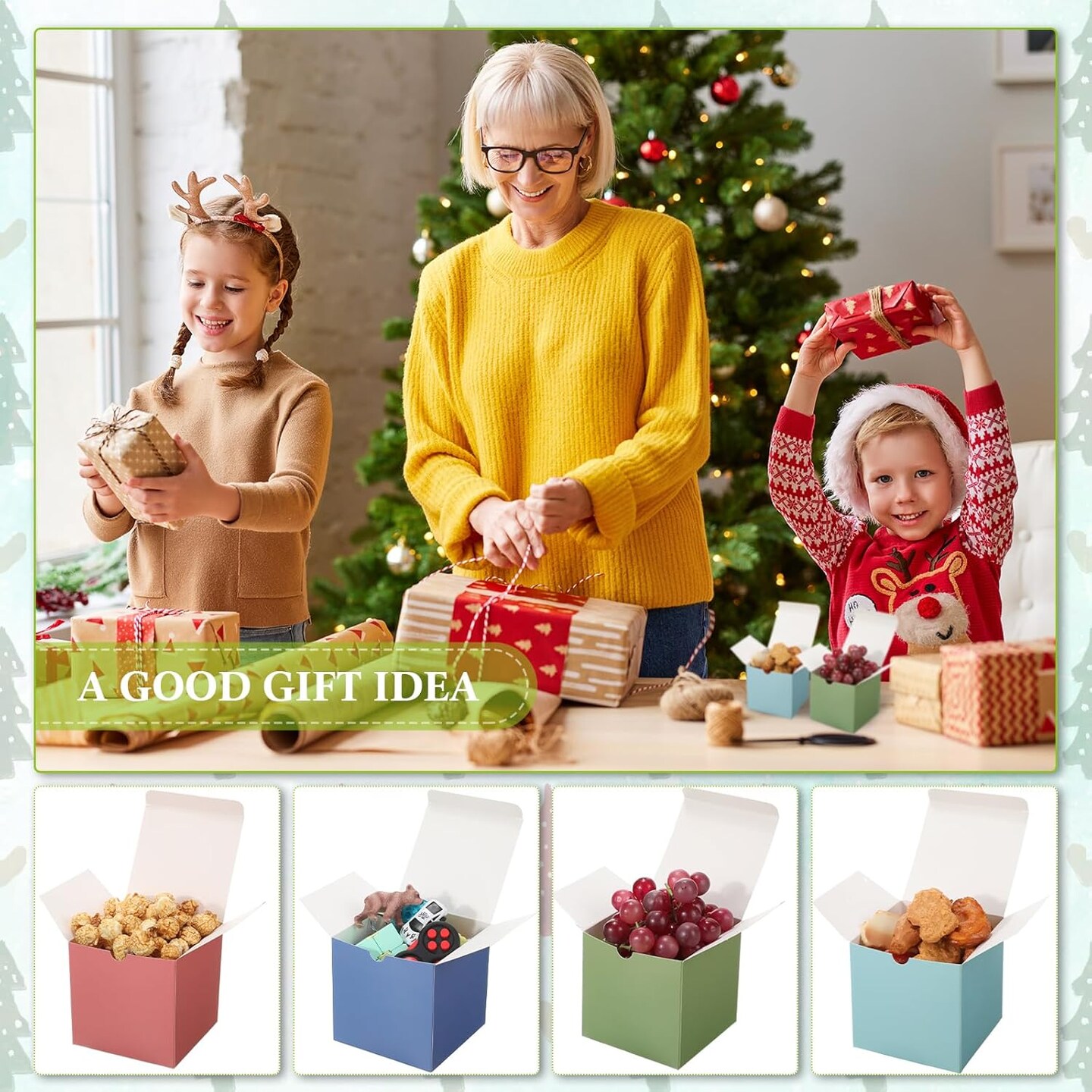 48 Pack Colorful Gift Boxes Small Cardboard Boxes with Lids Bulk Square Kraft Paper Cube Assemble for Crafting Cupcake Easy Wedding Birthday(3 x 3 x 3 Inch,Macaron Color)
