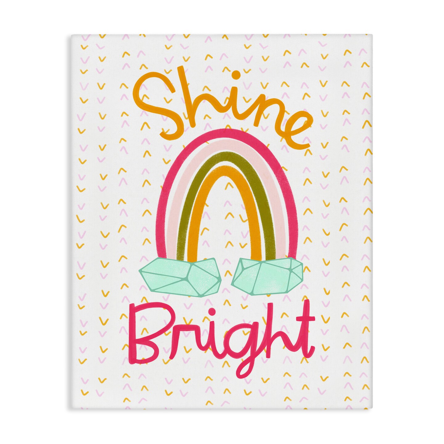 Stupell Industries Shine Bright Geometric Rainbow Canvas Design by Mandy Ford Art + Illustration