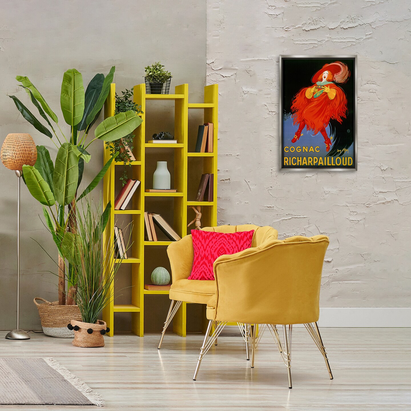 Stupell Industries Vintage Cognac Advertisement Floating Frame Design by Marcus Jules