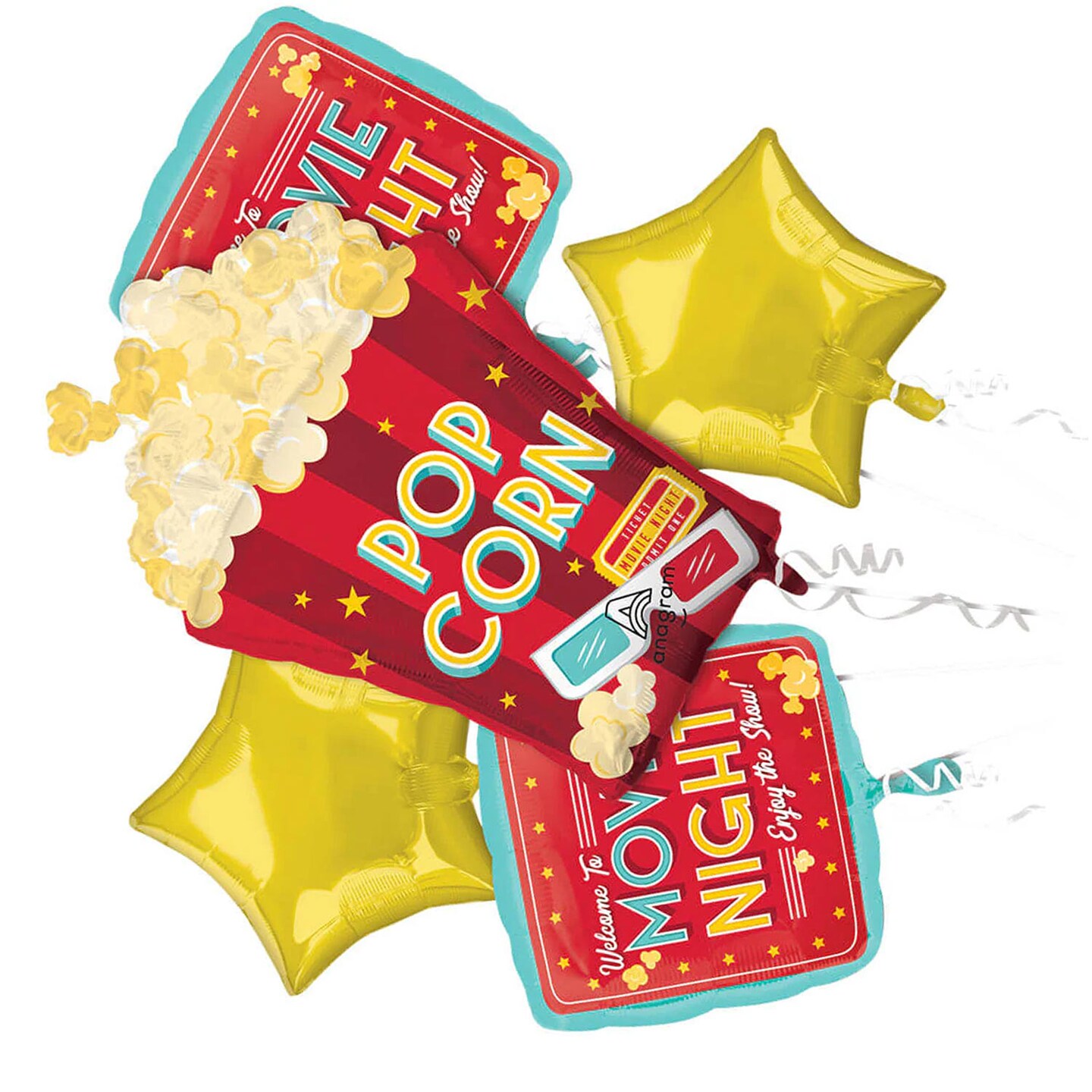 Anagram&#xAE; Movie Night Balloon Bouquet