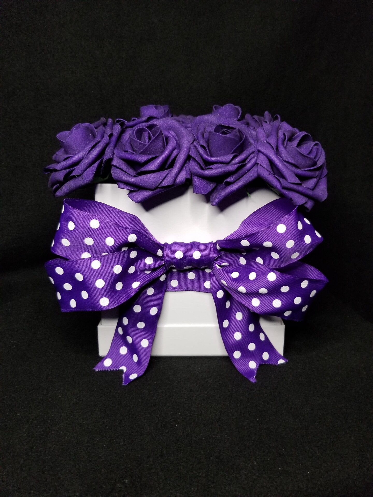Artificial Rose Heads Purple Fake Roses Latex Foam Roses Real Looking Rose Heads with Stems Wedding Decor DIY Bouquets Party Home Decor