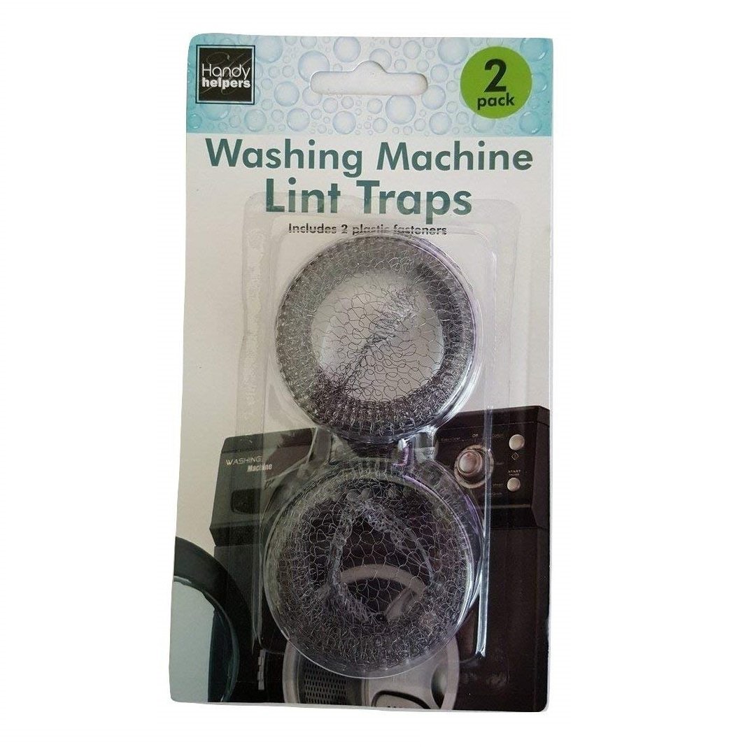 Handy Housewares Clothes Washing Machine Lint Trap / Laundry Sink Drain Hose Screen Filter with Cable Ties - 2 pack
