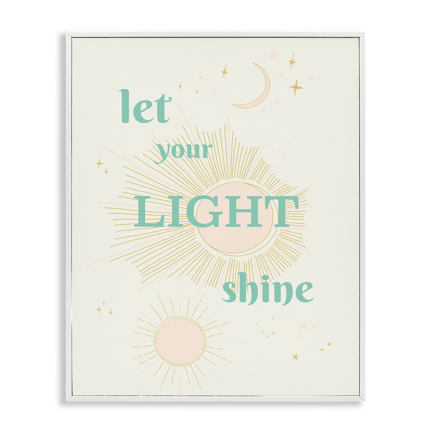 Stupell Industries Let Your Light Shine Framed Giclee Design by Sweet Melody Designs