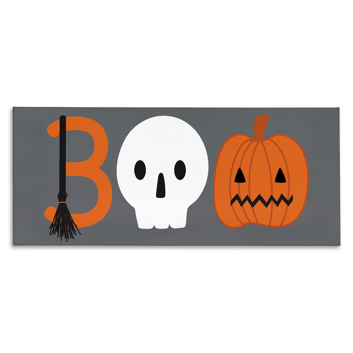 Stupell Industries Boo Halloween Fun Typography Canvas Design by Sazerelli Designs