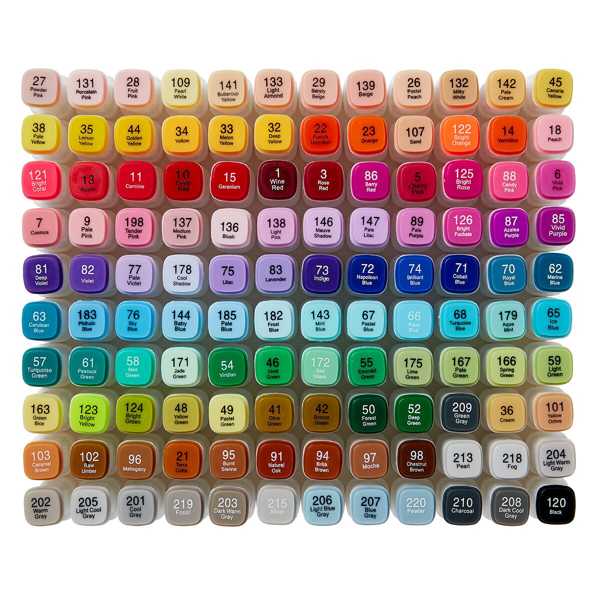 KINGART&#xAE; PRO Double-Ended Art Alcohol Markers, 120 Colors with Both Fine &#x26; Chisel Tips and Superior Blendability