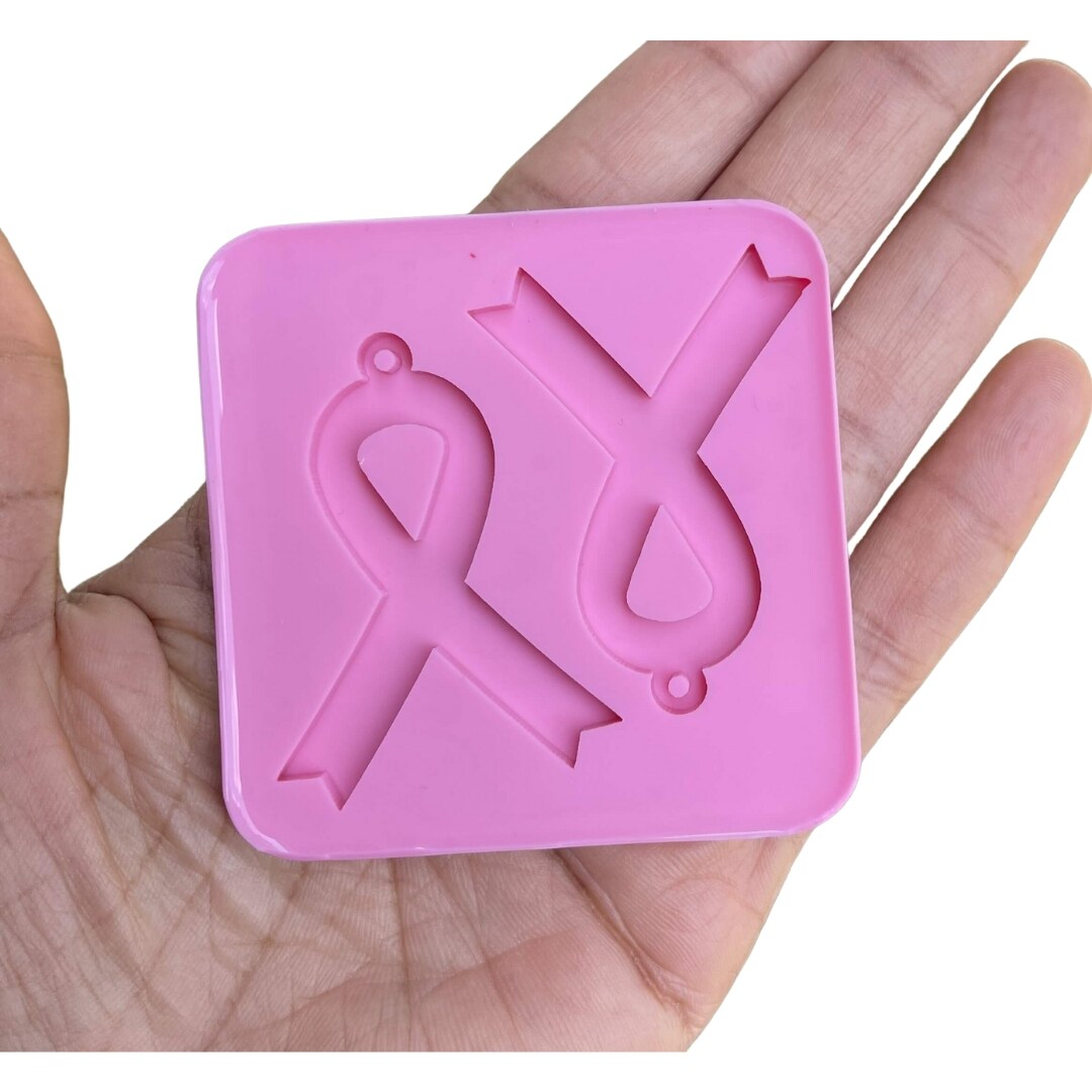 Red Ribbon Bow Silicone Mold - For AIDS & Cancer Awareness Resin Keychains