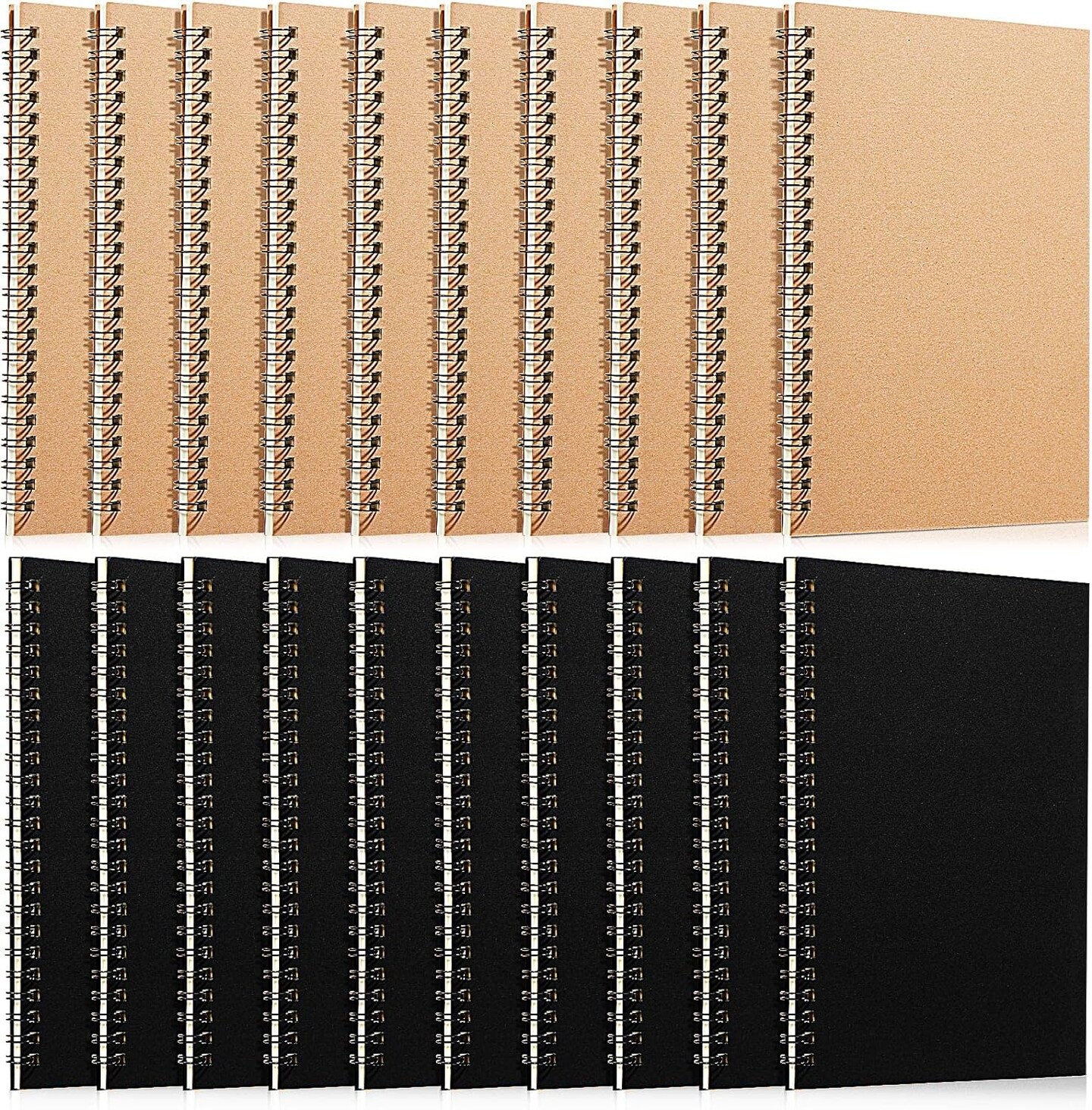 20 Pack A5 Spiral Notebook College Ruled Spiral Notebook Bulk 5.5 x 8.3 Inch Hardcover Notepads Lined Travel Writing Journal Notepad, 50 Sheets 100 Pages