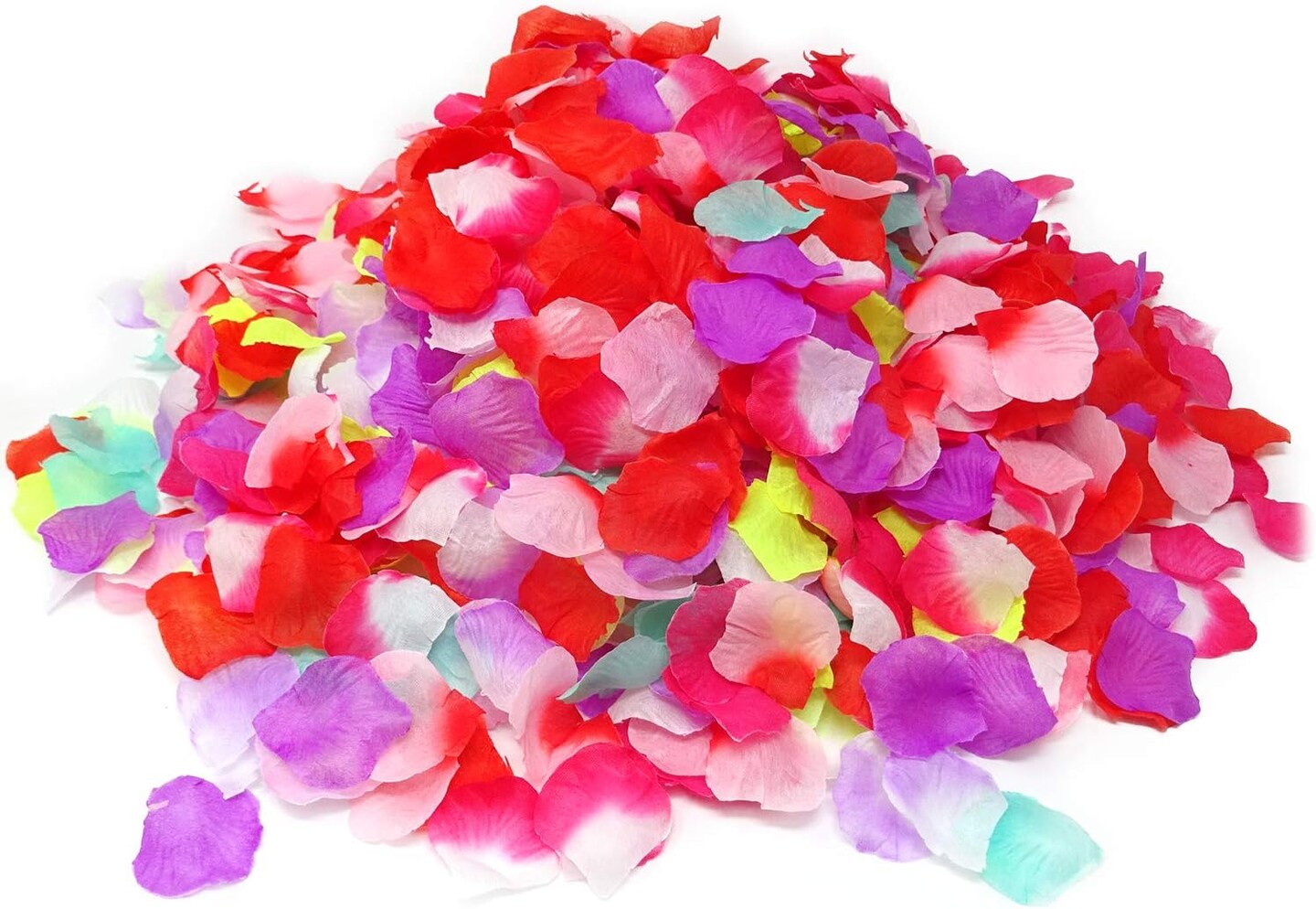 960PCS Multicolor Artificial Rose Petals Wedding Party Flower Petals for Wedding Home Party Romantic Night Anniversary Valentine's Day