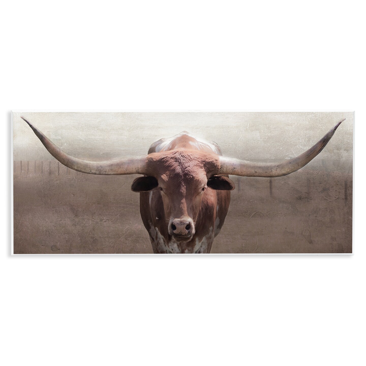 Stupell Industries Rustic Western Longhorn Wall Plaque Design by Carol Robinson