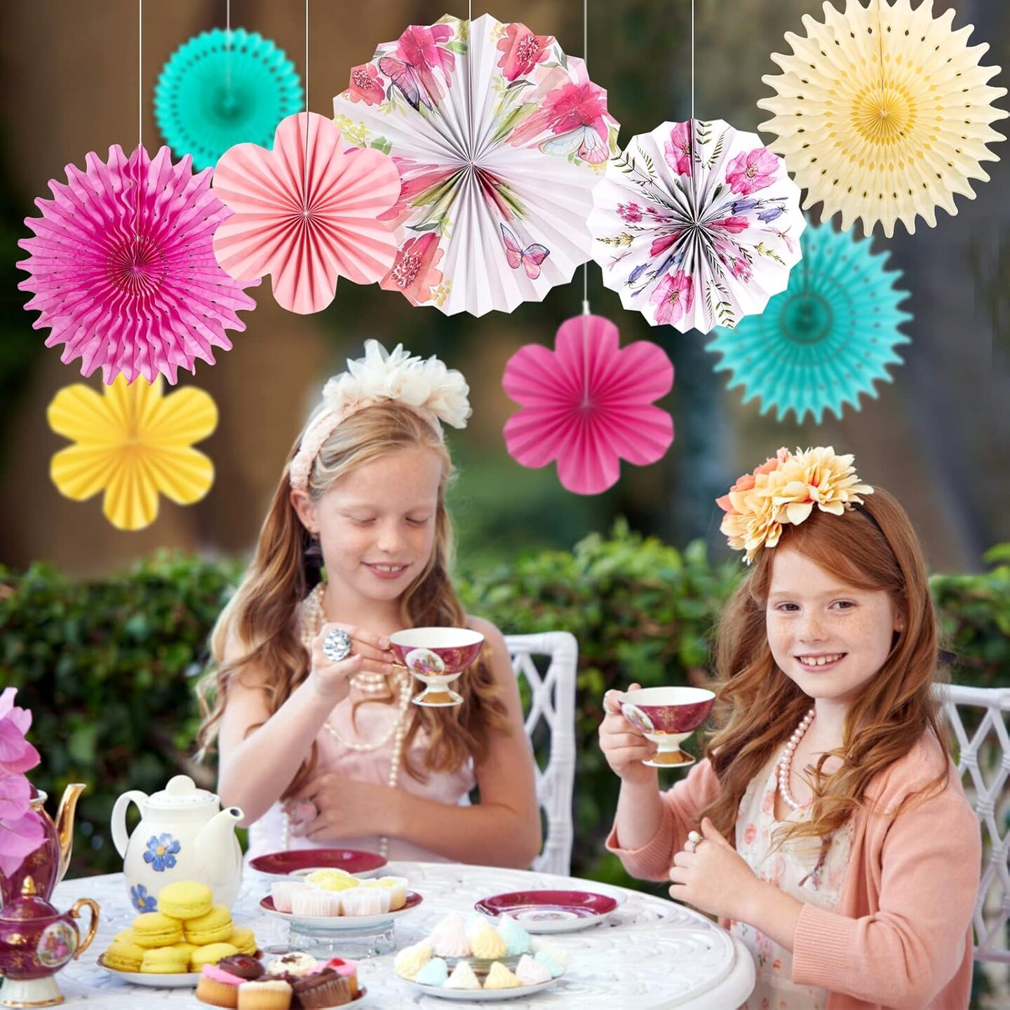 Summer Paper Flowers Decorations for Wall Tea Party Decoration Paper Fans Classroom Decoration Paper Floral Backdrop Decor Paper Fans Decoration Flower Wall Decor