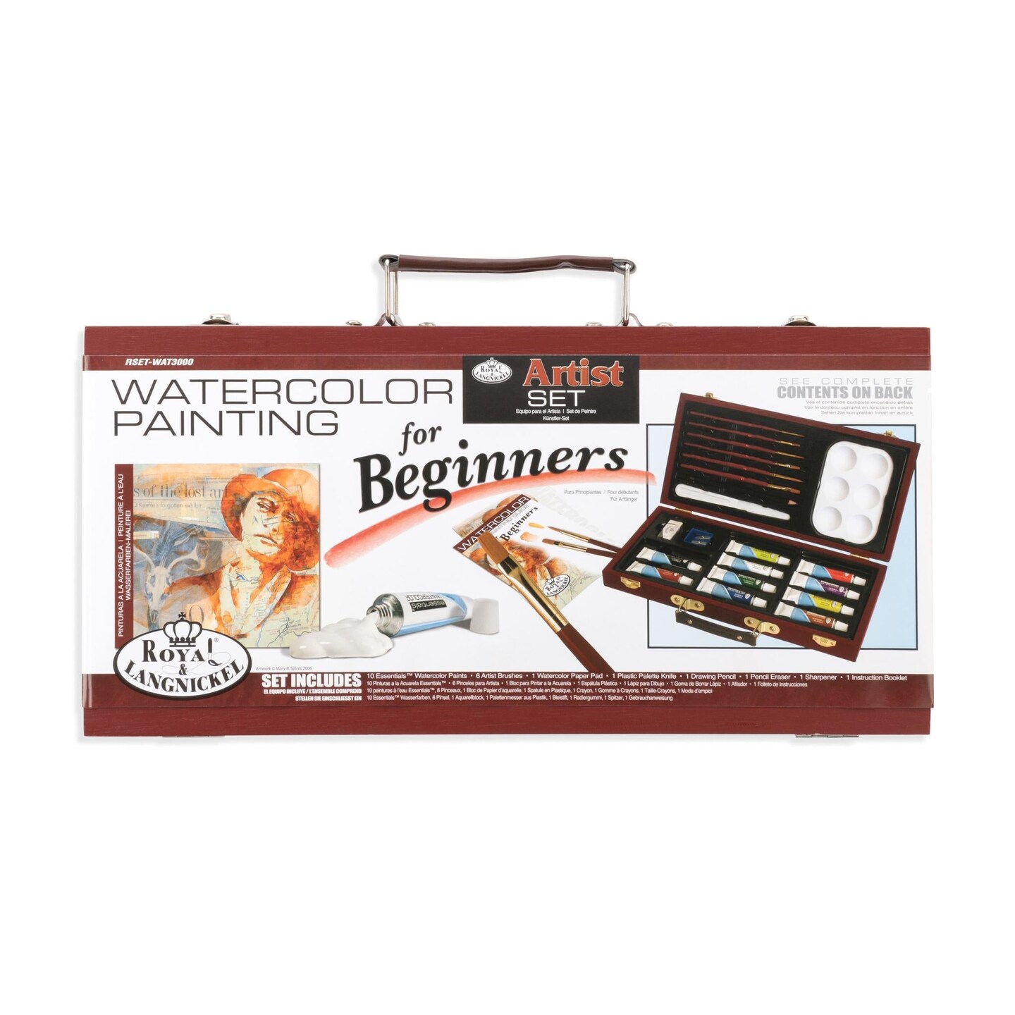 RSET-WAT3000 | Essentials™ 24pc Watercolor Painting Travel Art Set