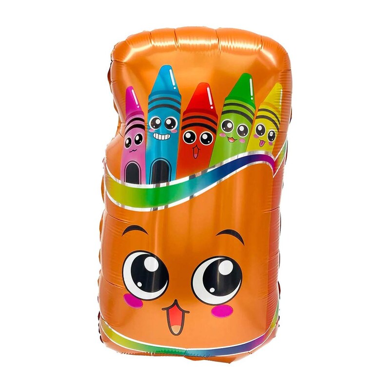 LA Balloons&#xAE; 27 Inch Smiling Crayon Box Balloon
