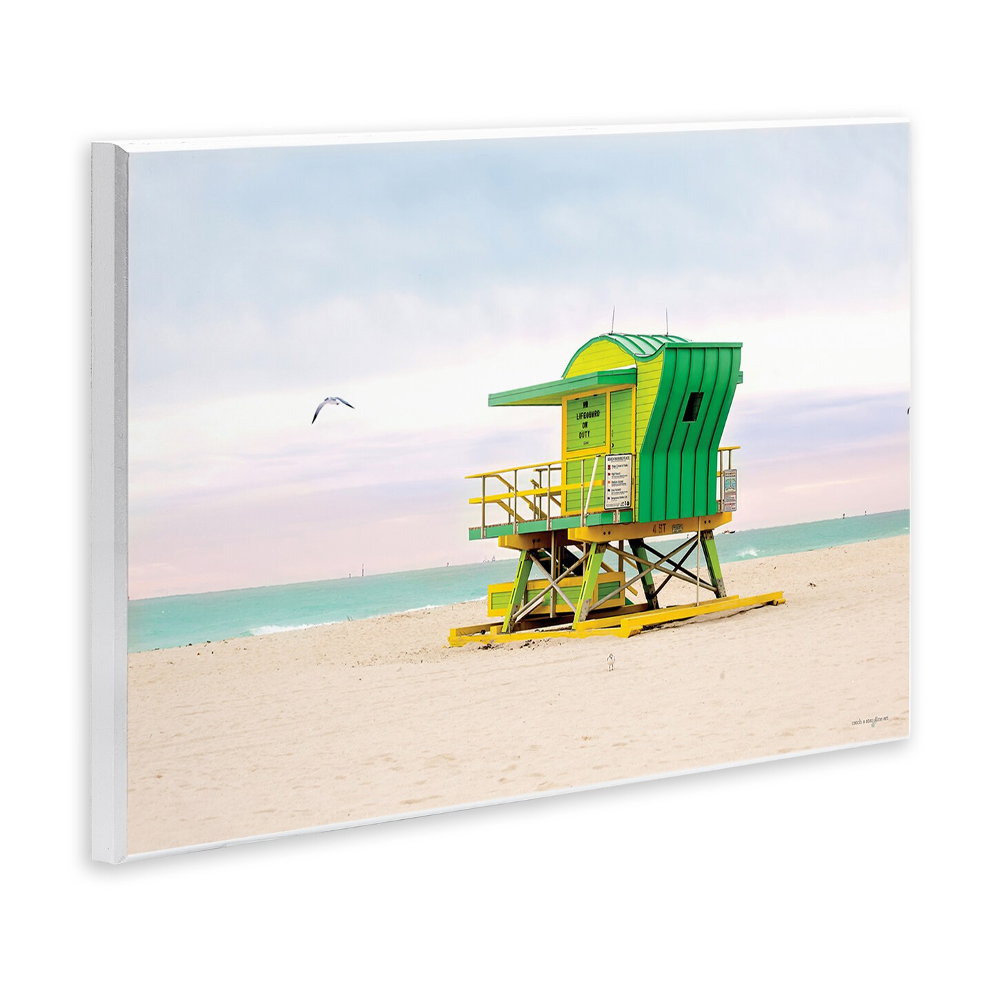 Stupell Industries Lime Green Lifeguard Hut Wall Plaque Design by Seven Trees Design