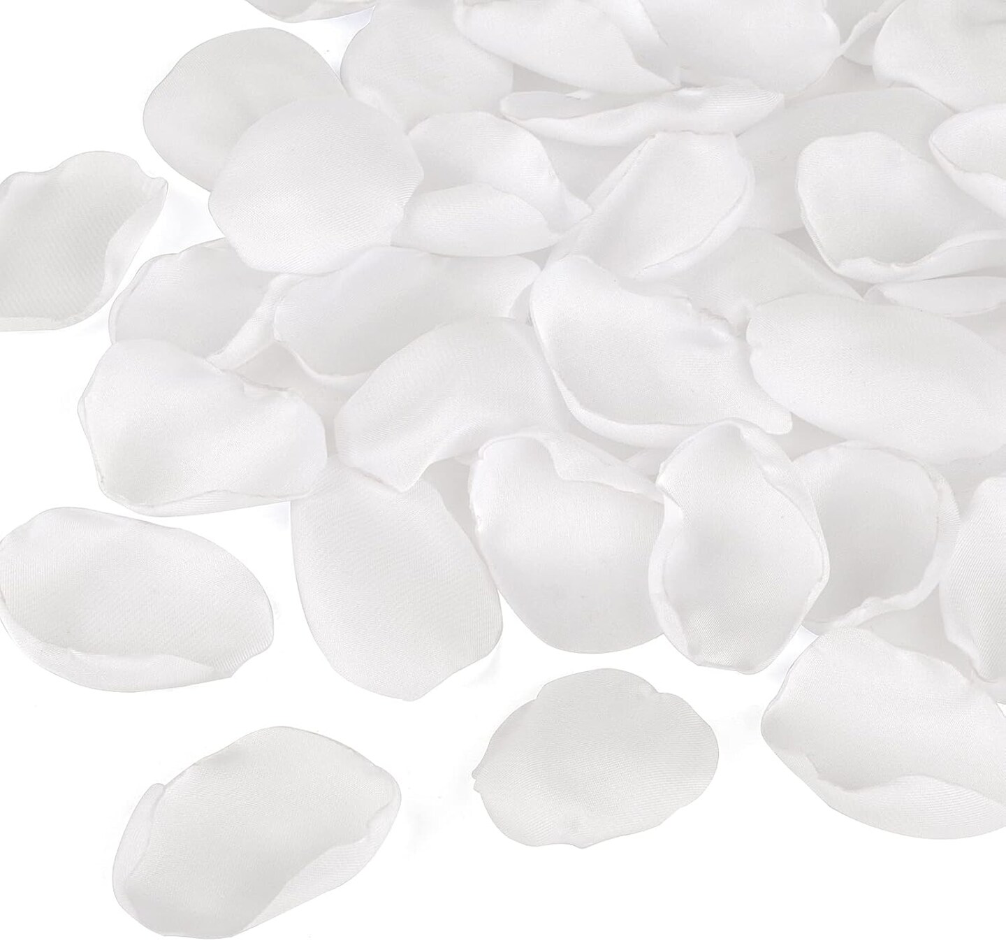 Artificial White Rose Petals 300pcs Silk Rose Petals Fake Flower Petals for Wedding Flower Girl Basket Valentines Day Anniversary Proposal Ceremony Romantic Night Party Decoration