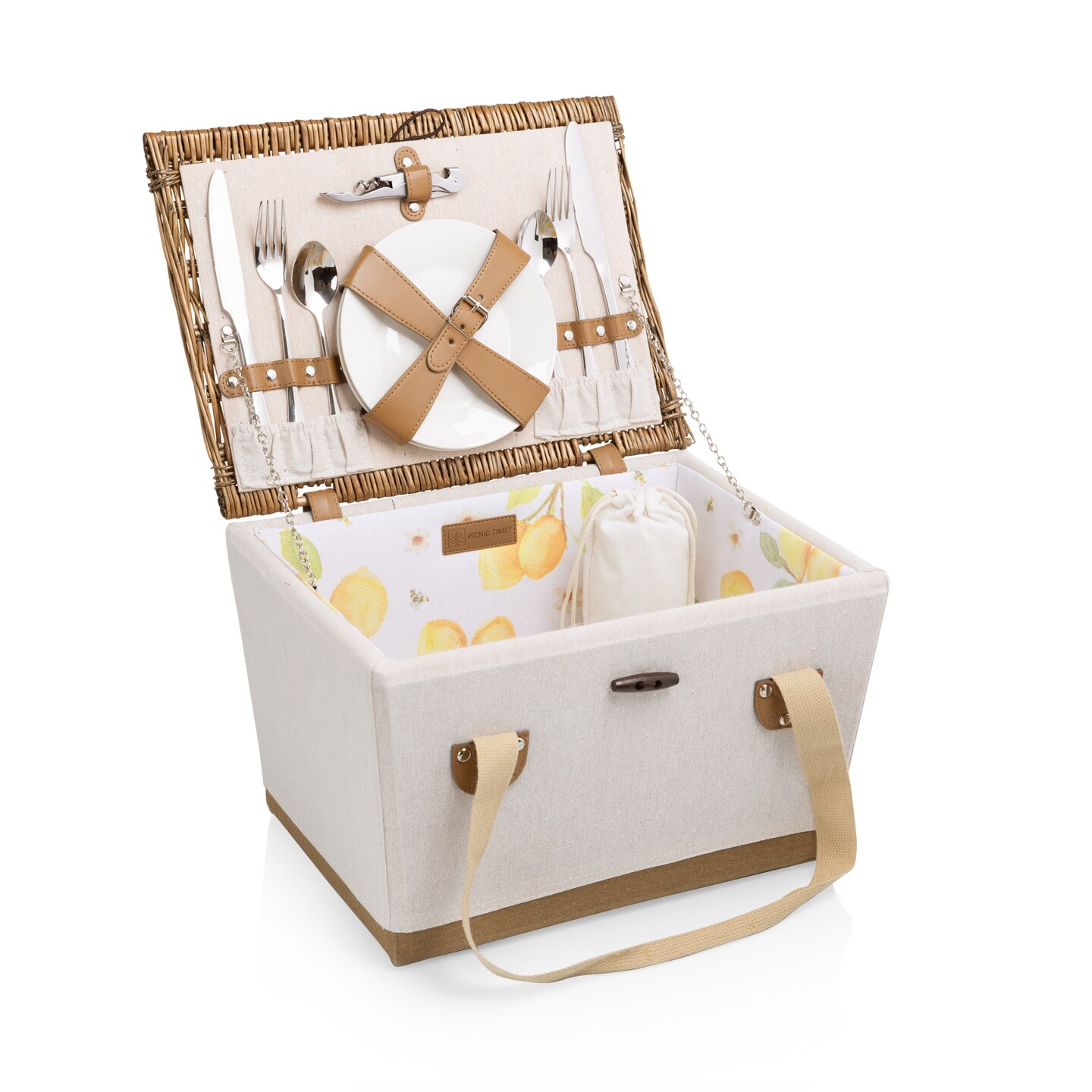 Lemongrove Picnic Basket for 2 - Bees &#x26; Lemons