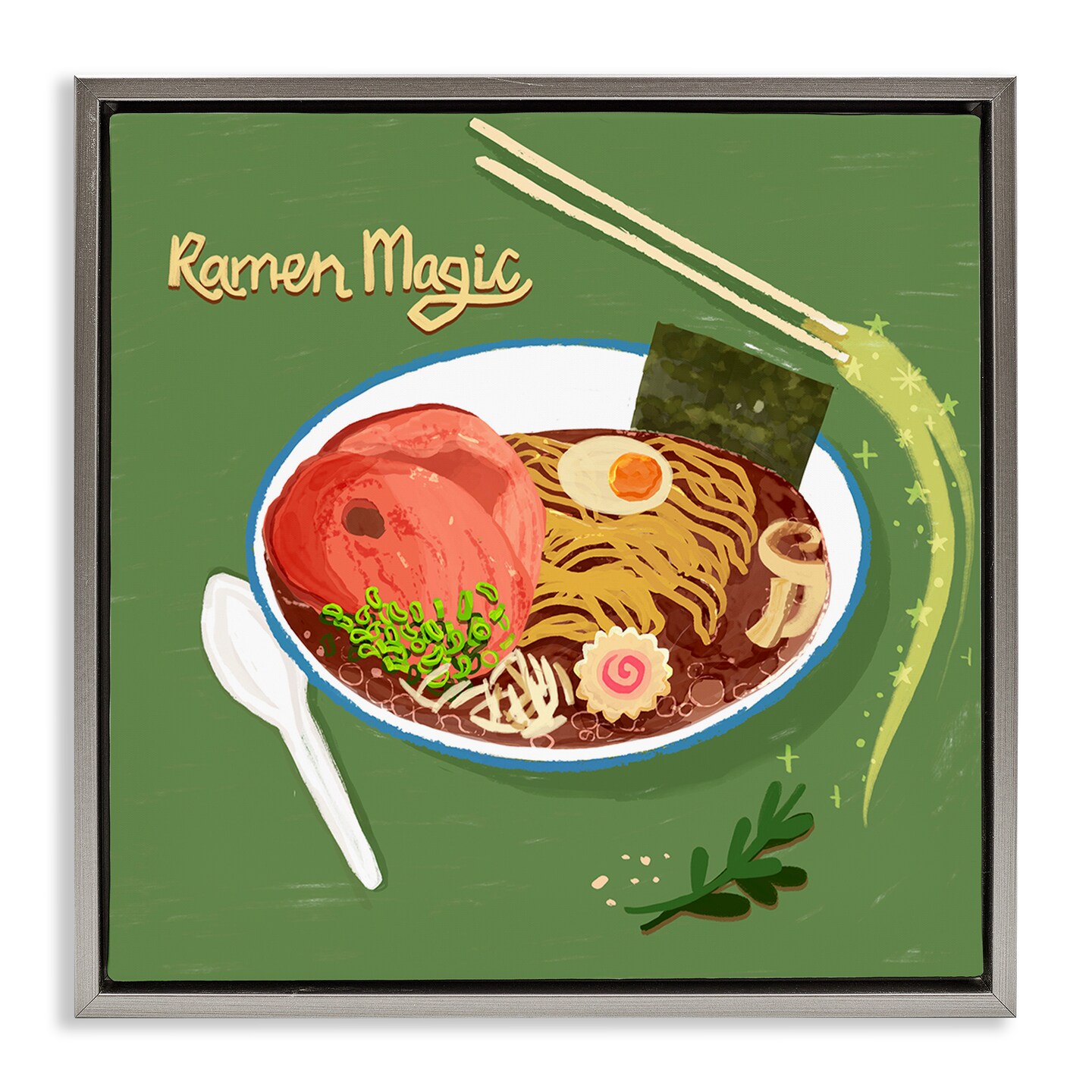 Stupell Industries Ramen Magic International Meal Floating Frame Design by Juliet Rose Philips