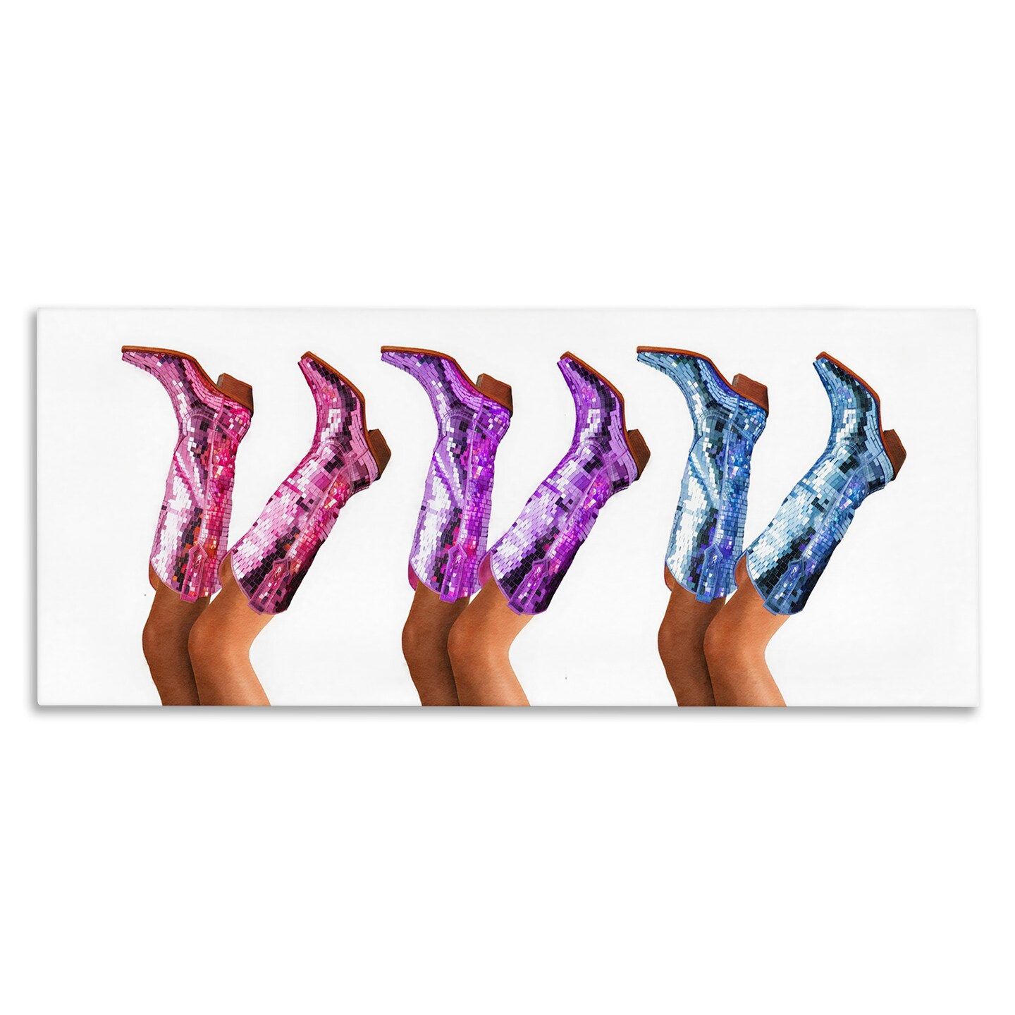 Stupell Industries Trendy Glam Cowgirl Boots Canvas Design by Amanda Greenwood