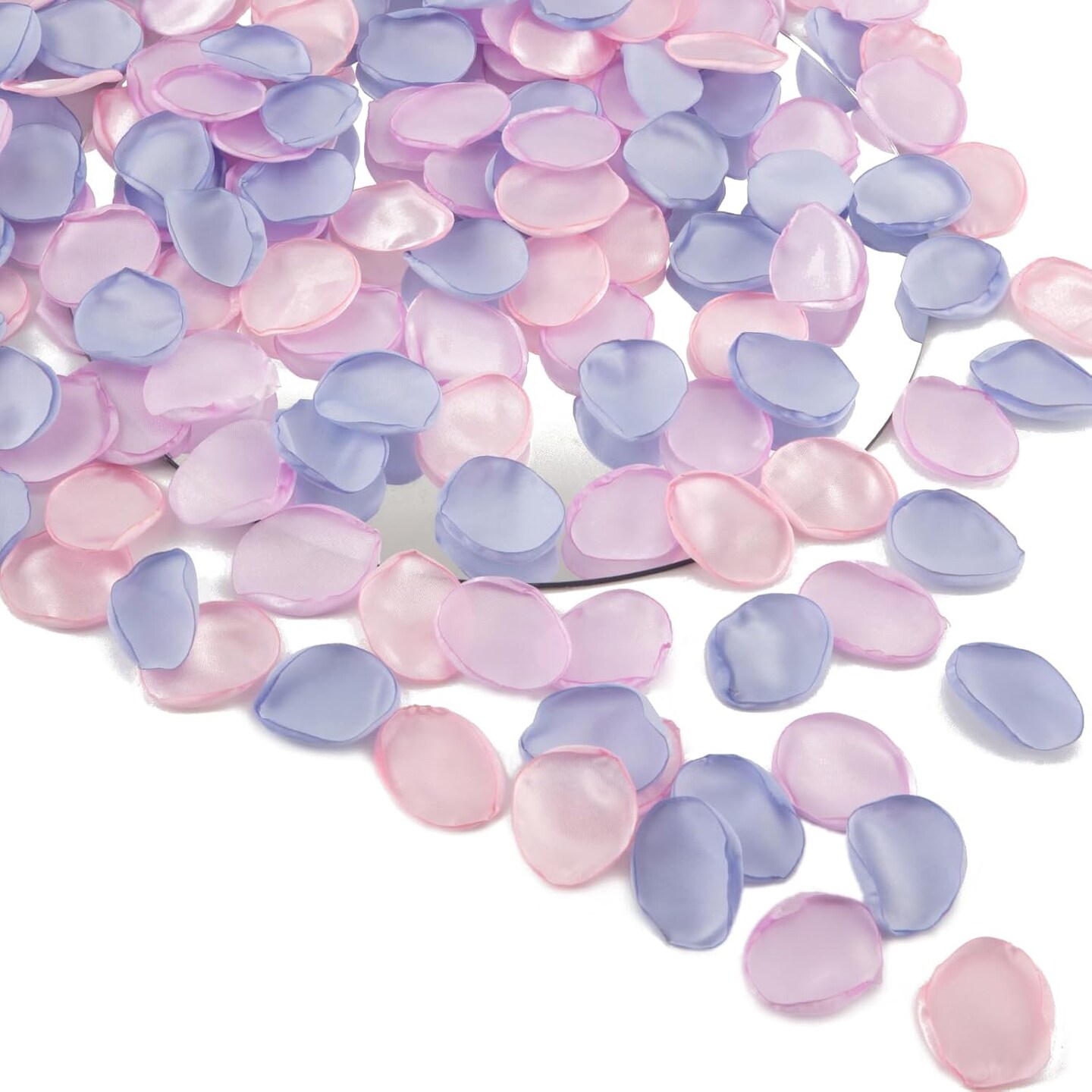350pcs Silk Pink Purple Blue Rose Bridal Shower Confetti,Wedding Pink Petal Decorations,Flower Girl Wedding Birthday Party Decorations